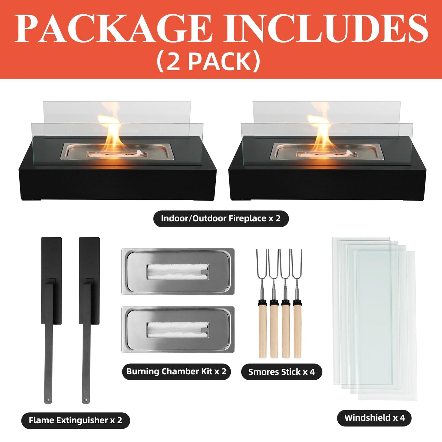 2024 New Tabletop Fire Pit,Woodgrain Portable Table Top Firepit Outdoor Indoor Table top Fireplace Smores Maker for Family Dinner Party Patio Balcony Backyard Housewarming Table Decor