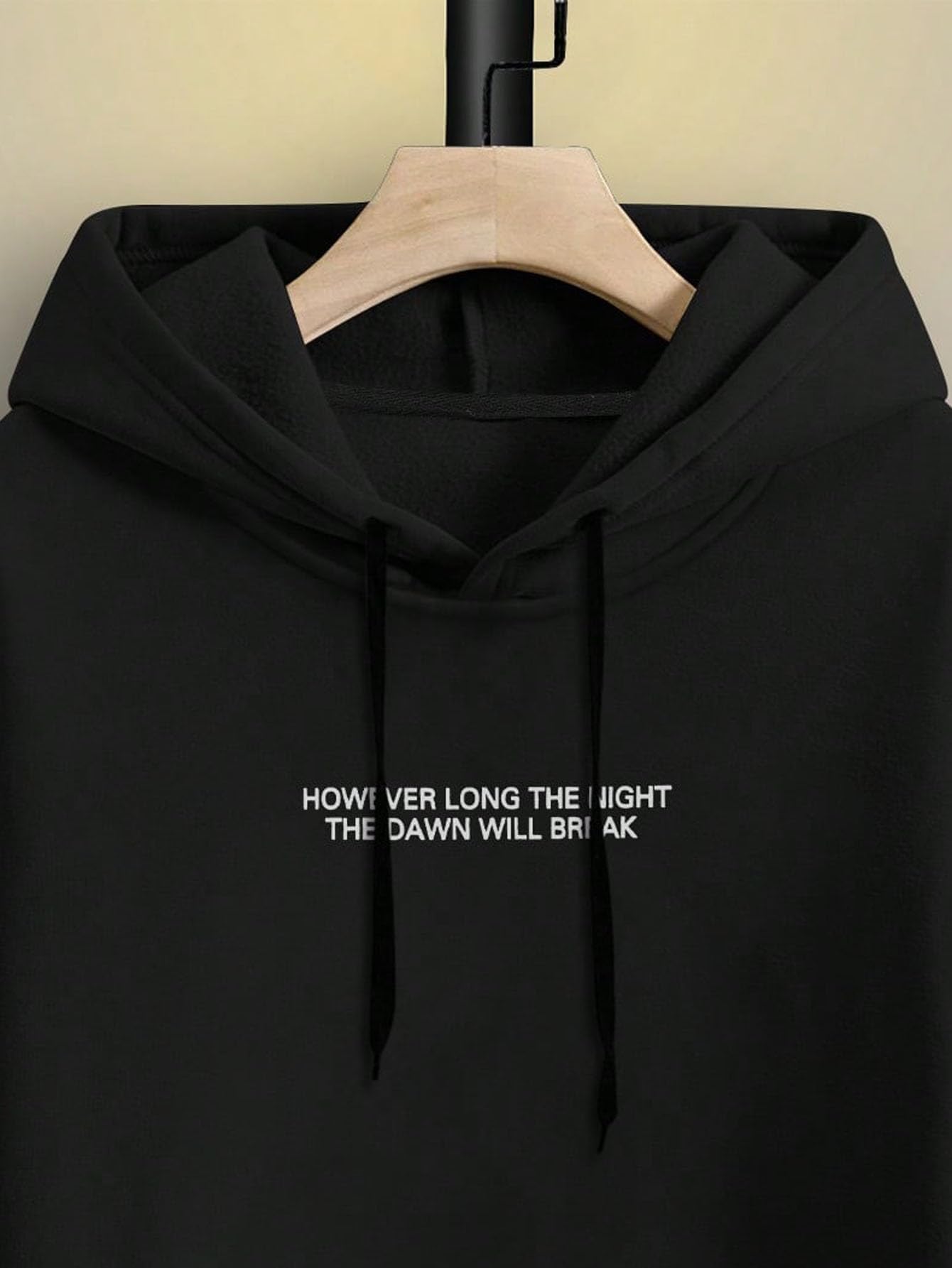 Floerns Men's Graphic Print Long Sleeve Drawstring Hoodie Pullover Sweatshirt