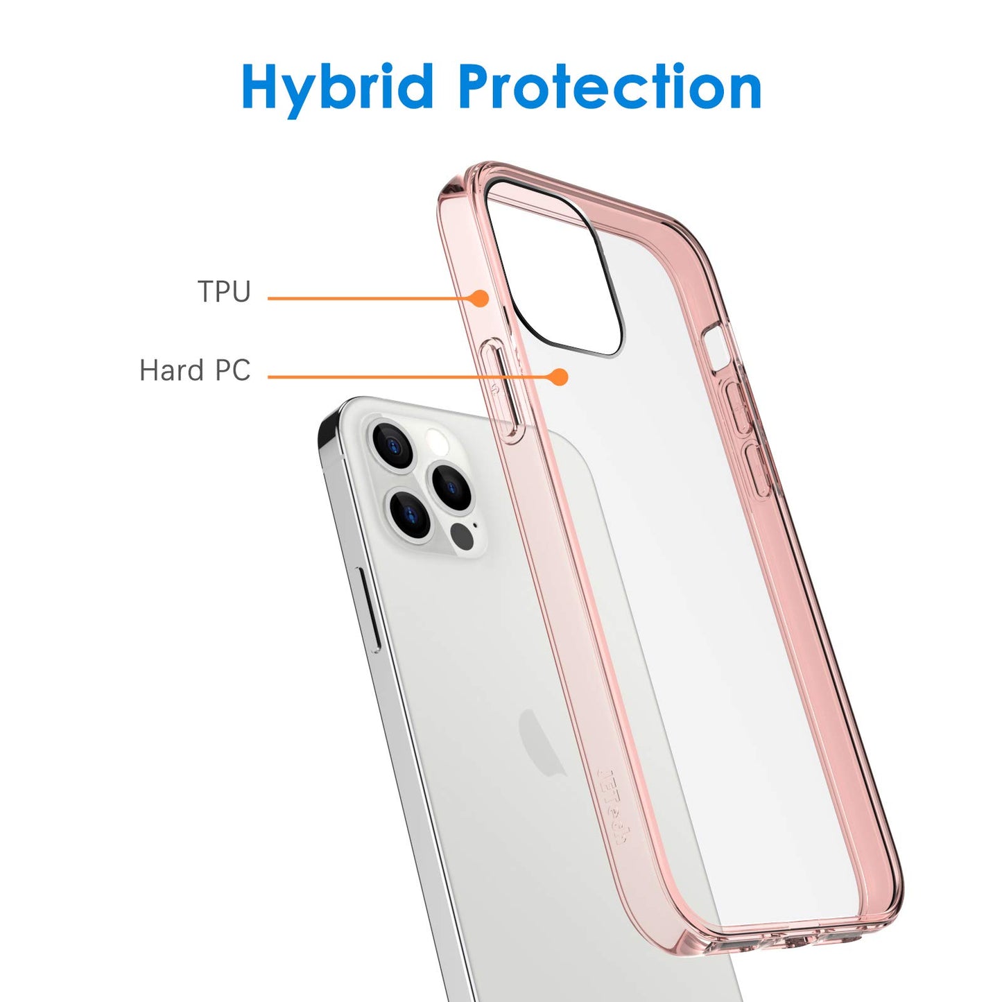 JETech Case for iPhone 12/12 Pro 6.1-Inch, Non-Yellowing Shockproof Phone Bumper Cover, Anti-Scratch Clear Back (HD Clear)