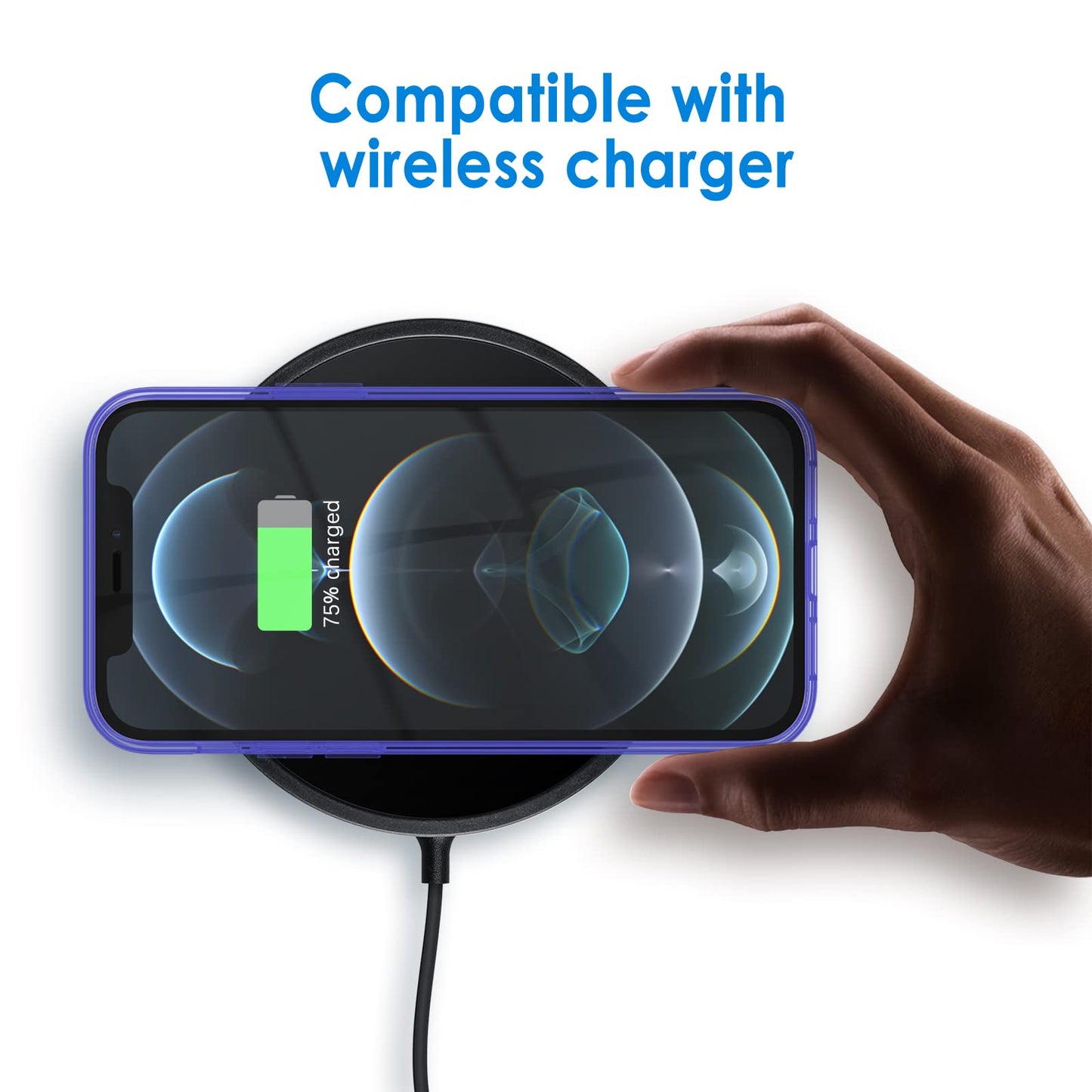 JETech Case for iPhone 12/12 Pro 6.1-Inch, Non-Yellowing Shockproof Phone Bumper Cover, Anti-Scratch Clear Back (HD Clear)