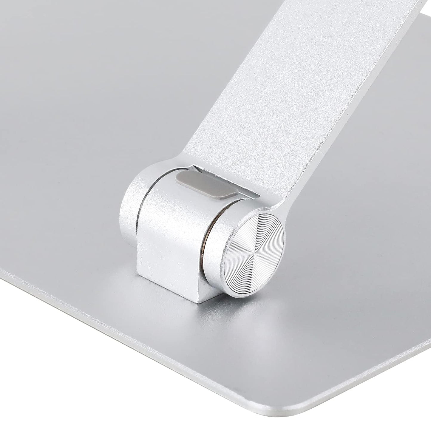 Amazon Basics Ergonomic and Foldable Laptop Stand for Desk, Adjustable Riser, Fits all Laptops and Notebooks up to 17.3 Inch, 10 x 8.7 x 6 in, Silver