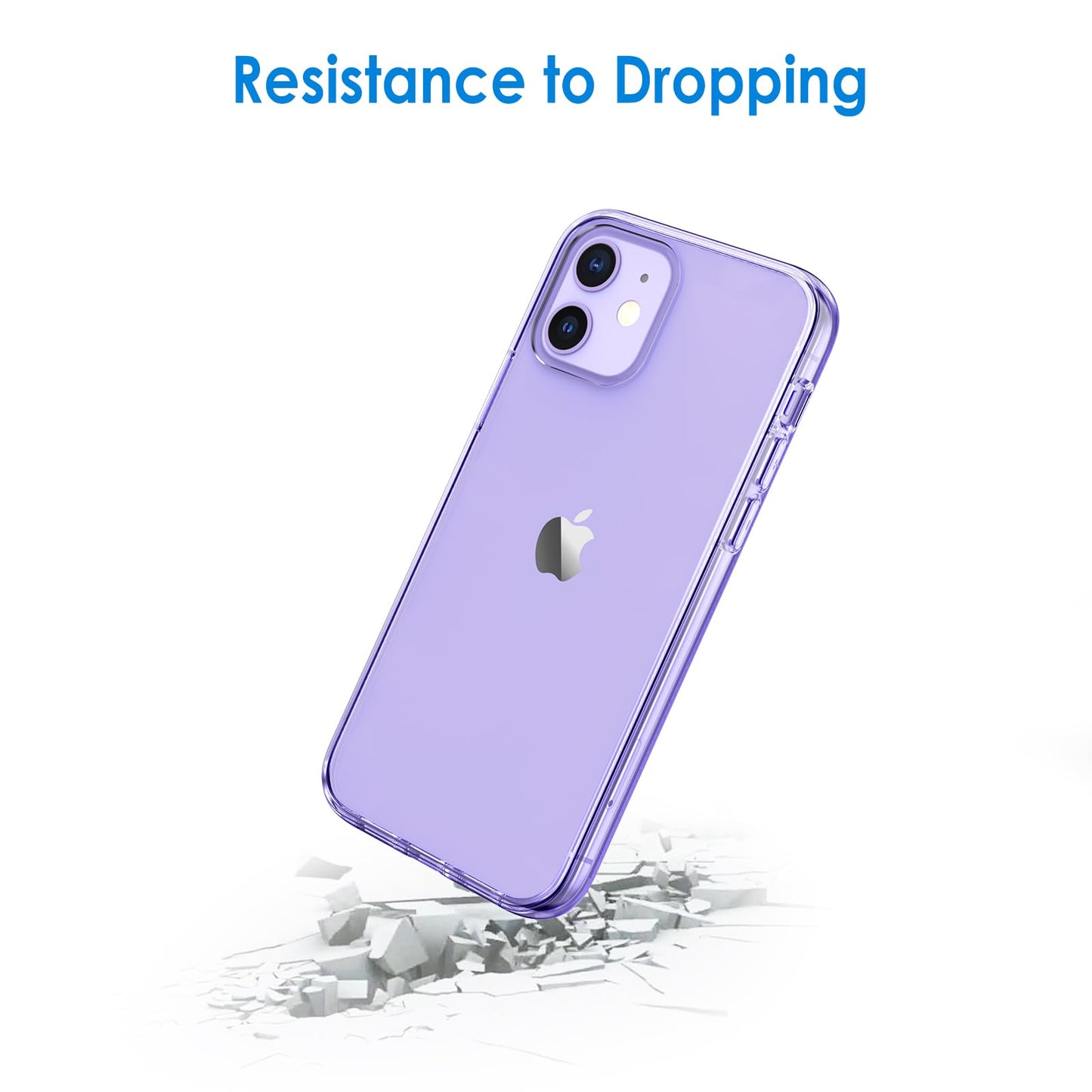 JETech Case for iPhone 12/12 Pro 6.1-Inch, Non-Yellowing Shockproof Phone Bumper Cover, Anti-Scratch Clear Back (HD Clear)