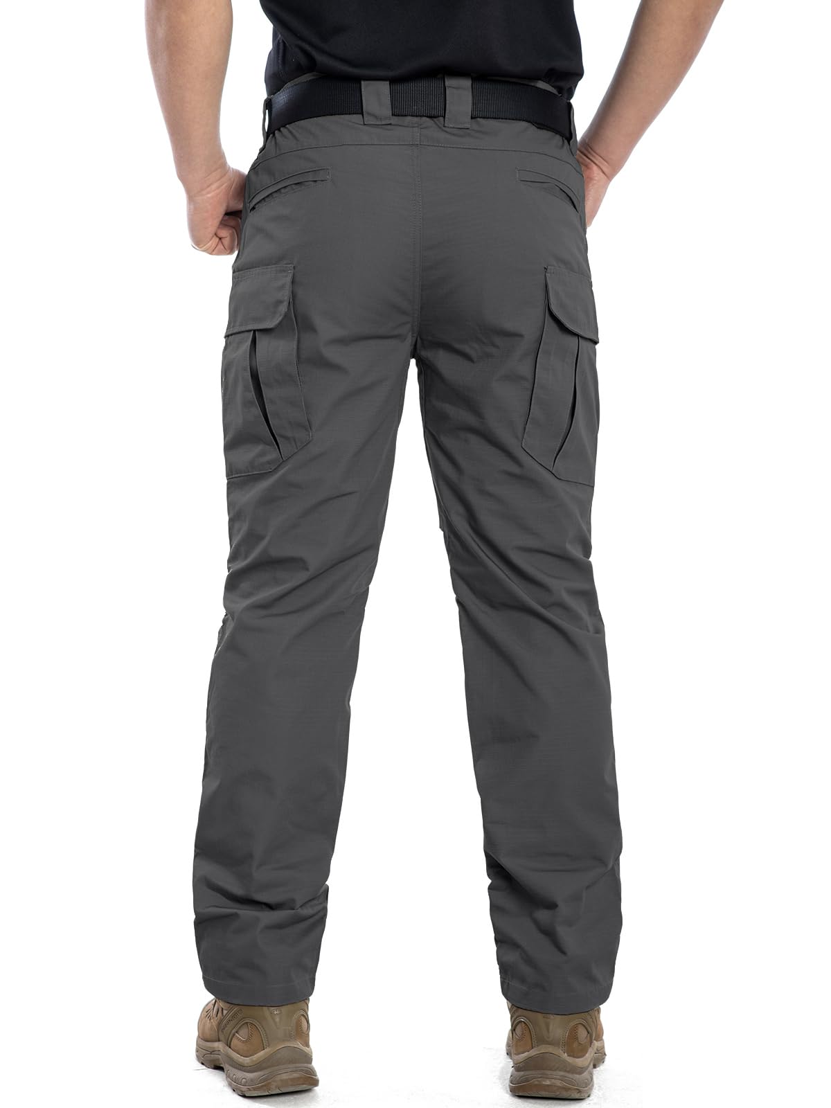 NAVEKULL Men's Outdoor Tactical Pants Rip Stop Lightweight Waterproof Military Combat Cargo Work Hiking Pants