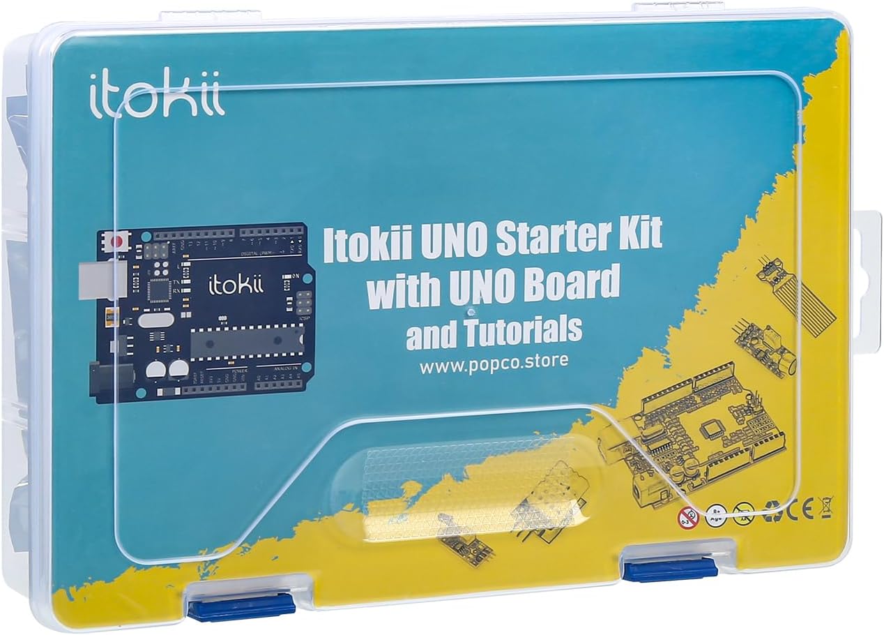 Uno R3 Starter Kit with Board Included. The Best Kit to Start in The Arduino World. for Beginners and Advanced Users. Use Arduino IDE for Setup. More Than 30 Components