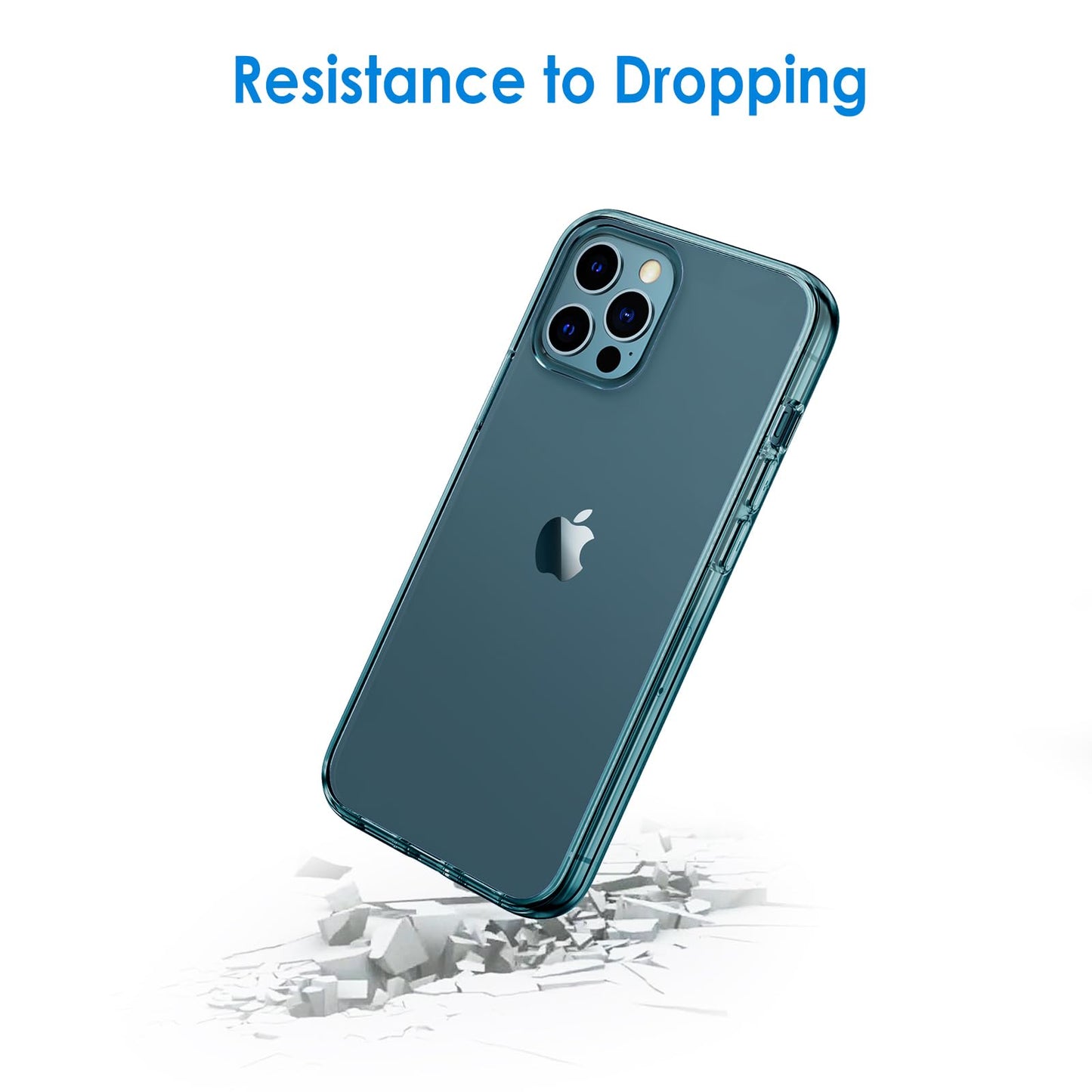 JETech Case for iPhone 12/12 Pro 6.1-Inch, Non-Yellowing Shockproof Phone Bumper Cover, Anti-Scratch Clear Back (HD Clear)