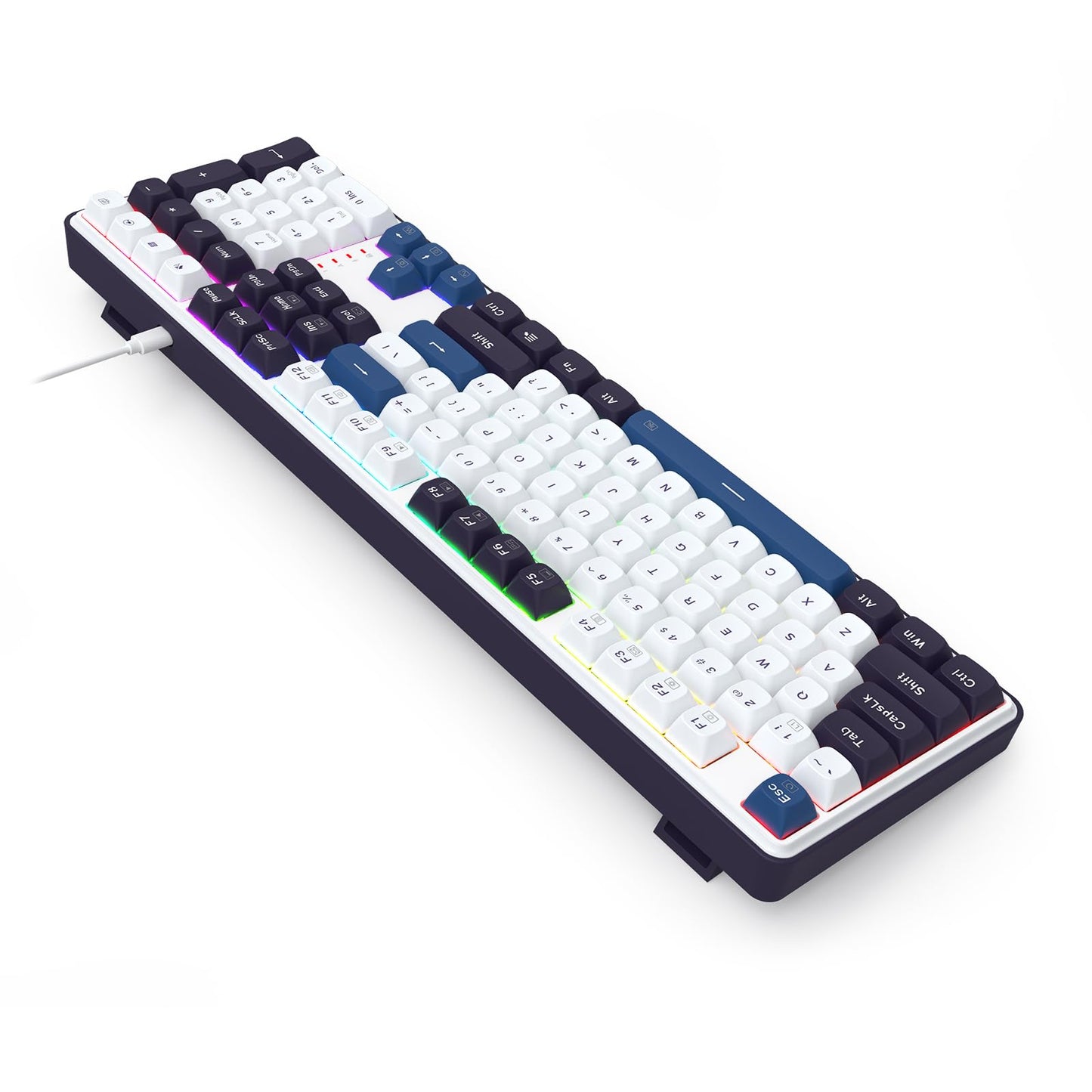 Redragon K668 RGB Gaming Keyboard, 104 Keys + Extra 4 Hotkeys Wired Mechanical Keyboard w/Sound Absorbing Foams, Upgraded Hot-swappable Socket, Mixed Color Keycaps x 2 Sets, Red Switch