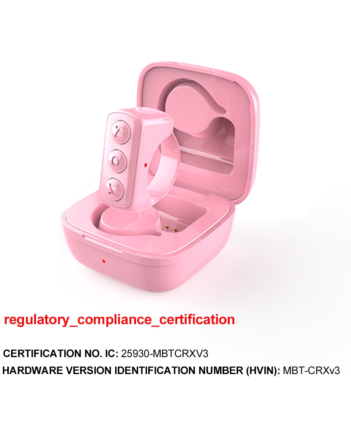 Remote Control for TikTok, Page Turner for Kindle App, Bluetooth Camera Video Recording Remote, Scrolling Ring for TIK Tok, iPhone, iPad, iOS, Android - Pink