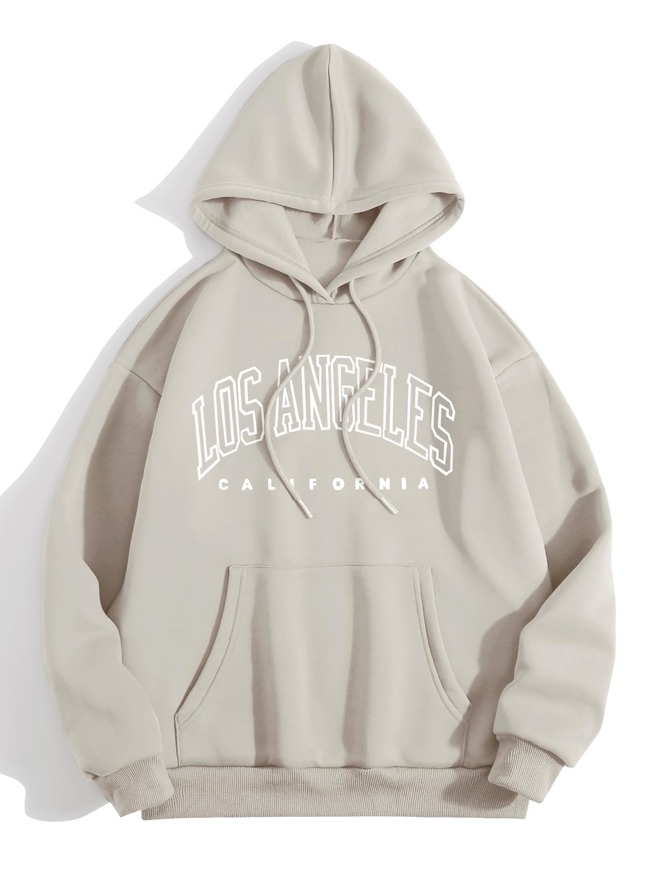 GORGLITTER Women's Graphic Print Hoodies Sweatshirt Long Sleeve Round Neck Drop Shoulder Pullover Top