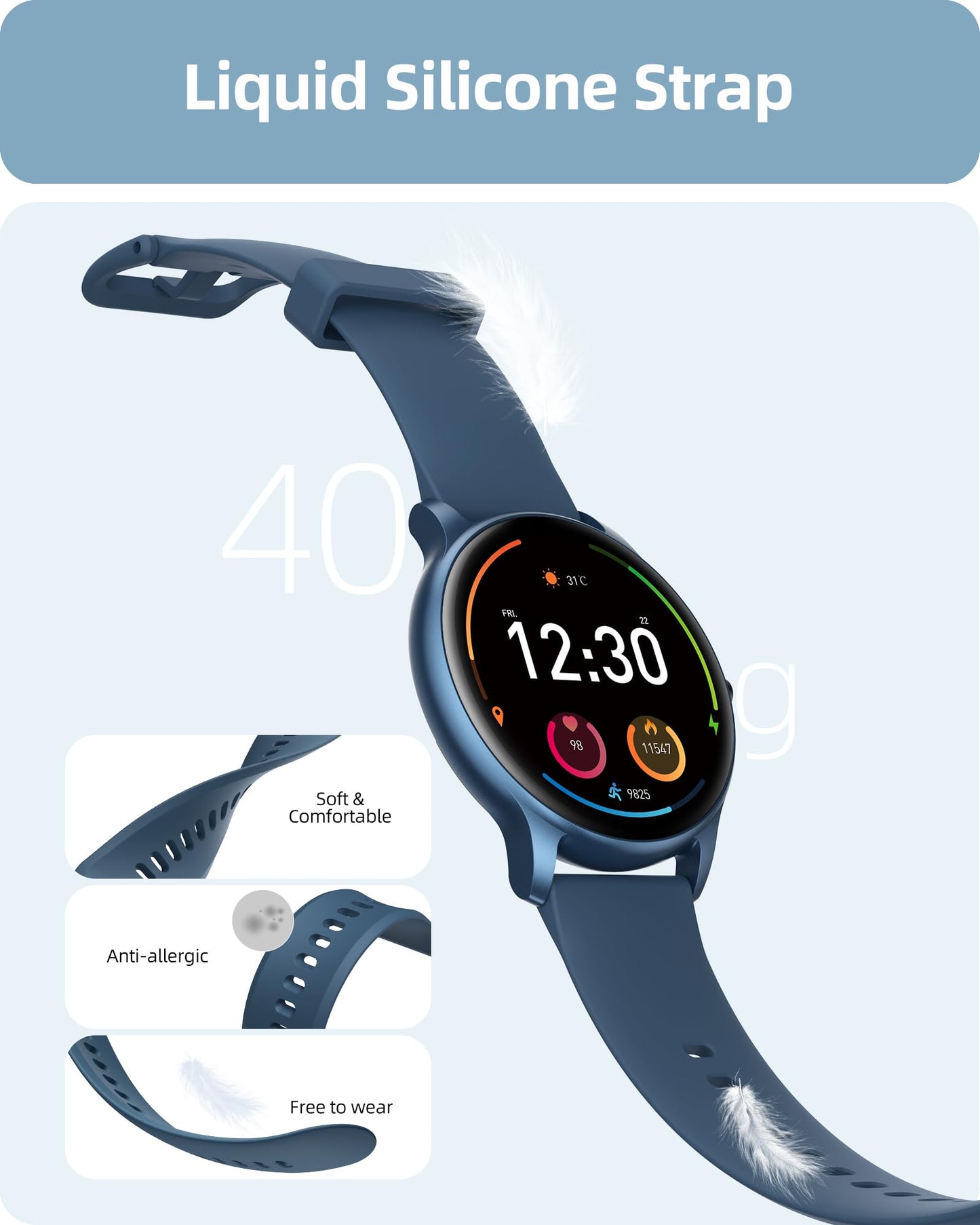 Parsonver Smart Watch for Men Women(Answer/Make Calls), HD Screen Fitness Tracker IP68 Waterproof 100+ Sport Modes, Heart Rate Sleep Monitor, Pedometer, Smartwatch for Android Phones/iPhone Compatible