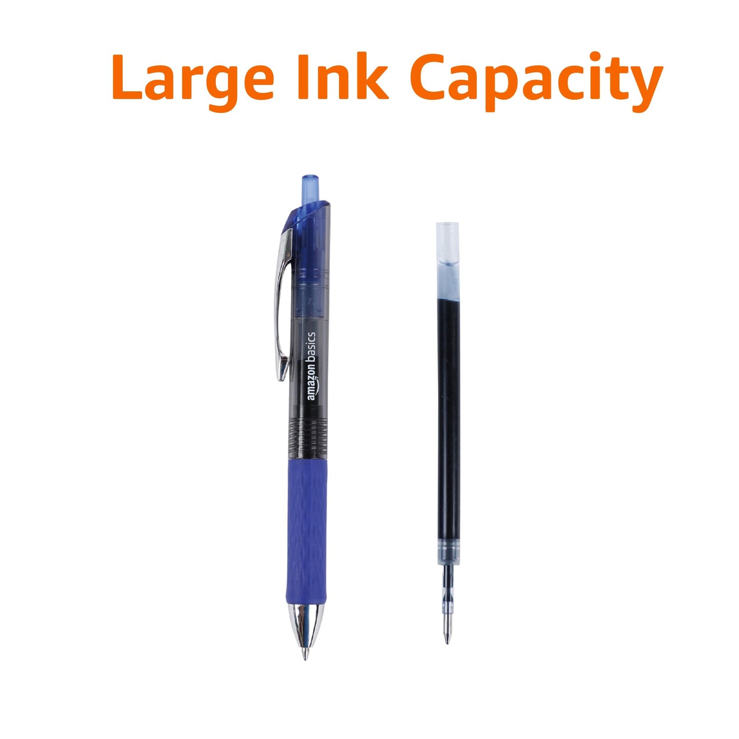 Amazon Basics Gel Pens Fine Point Smooth Writing Pens, Retractable, Black, 0.7mm, 12 Pack