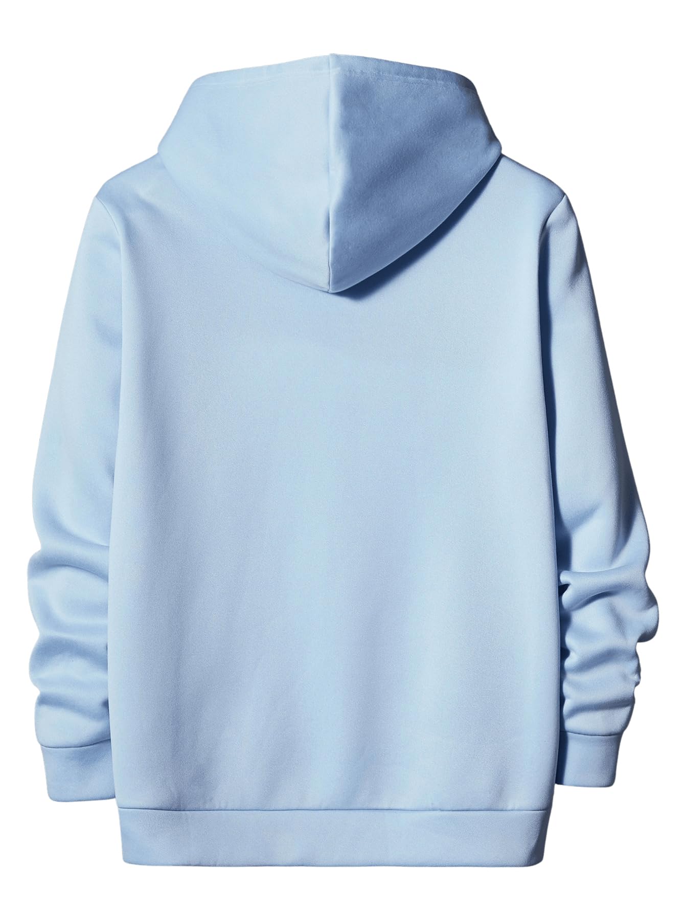 Floerns Men's Graphic Print Long Sleeve Drawstring Hoodie Pullover Sweatshirt