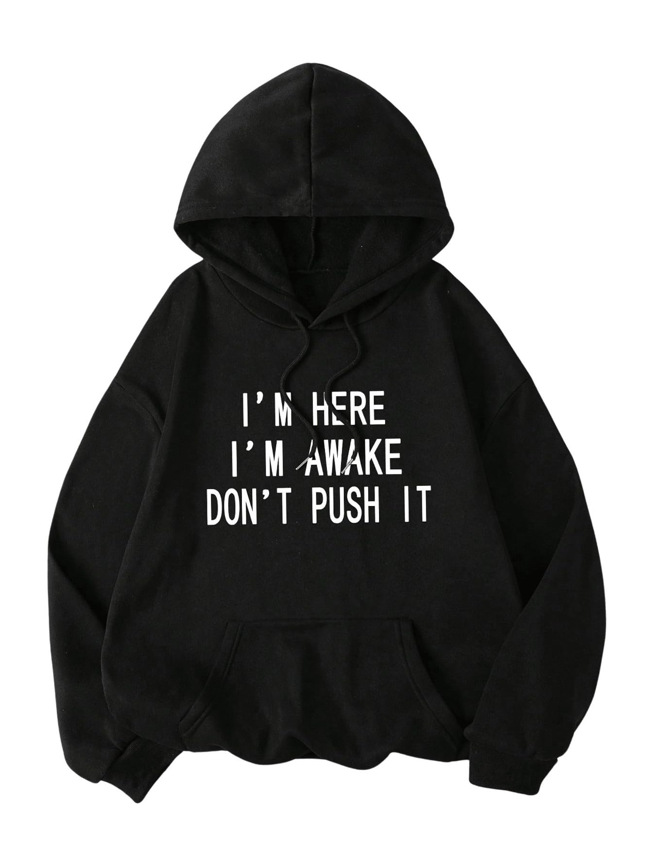 GORGLITTER Women's Graphic Print Hoodies Sweatshirt Long Sleeve Round Neck Drop Shoulder Pullover Top