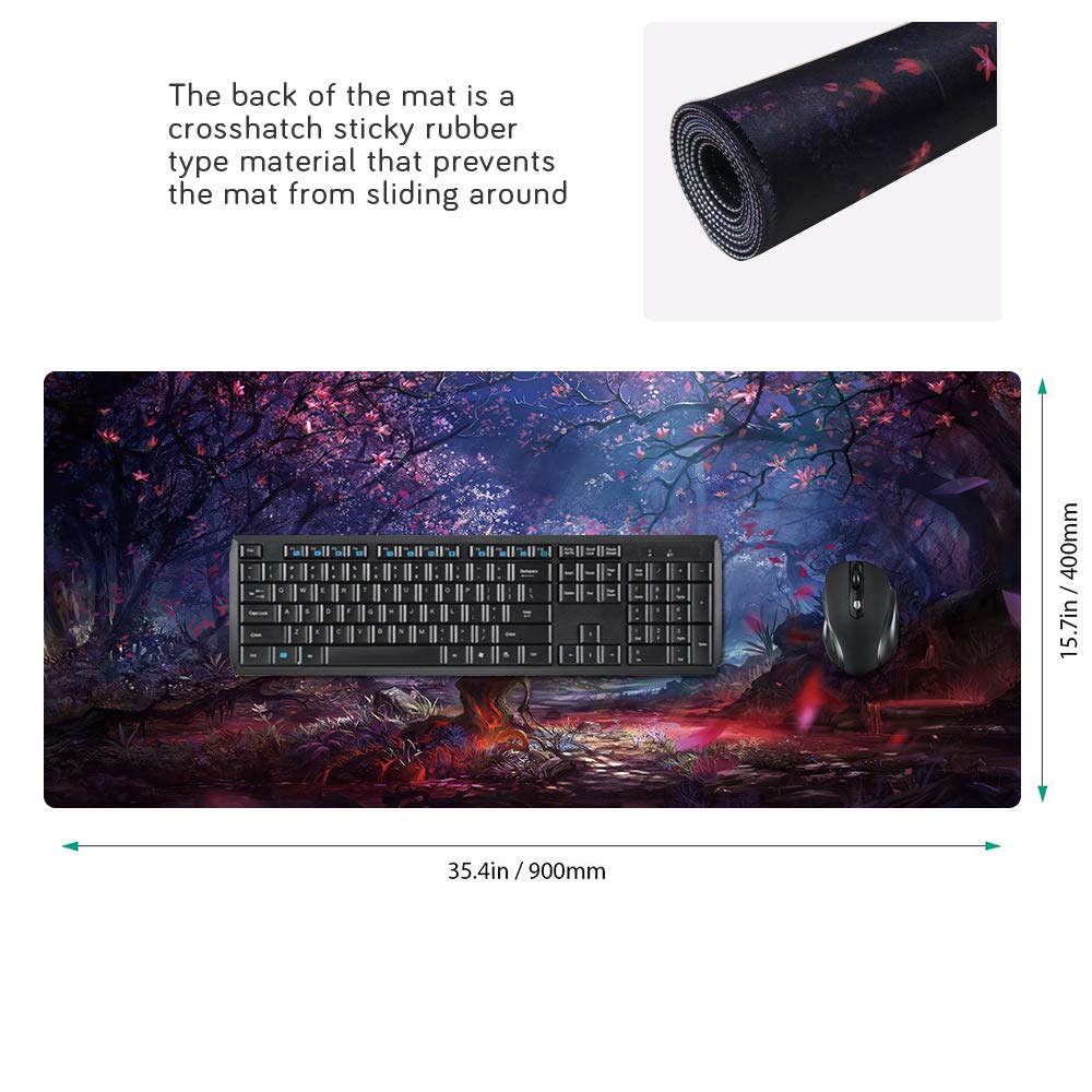 XXL Professional Large Mouse Pad & Computer Game Mouse Mat (35.4x15.7x0.1IN, Map) (90 * 40 Map)