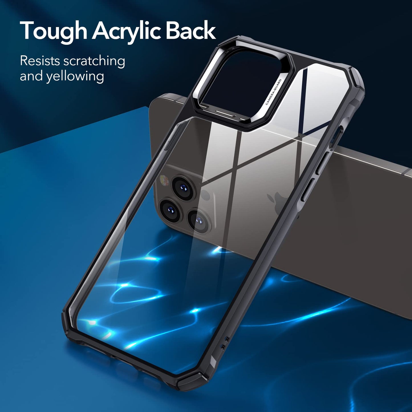 ESR Air Armor Case, Compatible with iPhone 13 Pro Max Case, Military-Grade Drop Protection, Shock-Absorbing Corners, Yellowing-Resistant Hard Back, Scratch Resistant, Clear