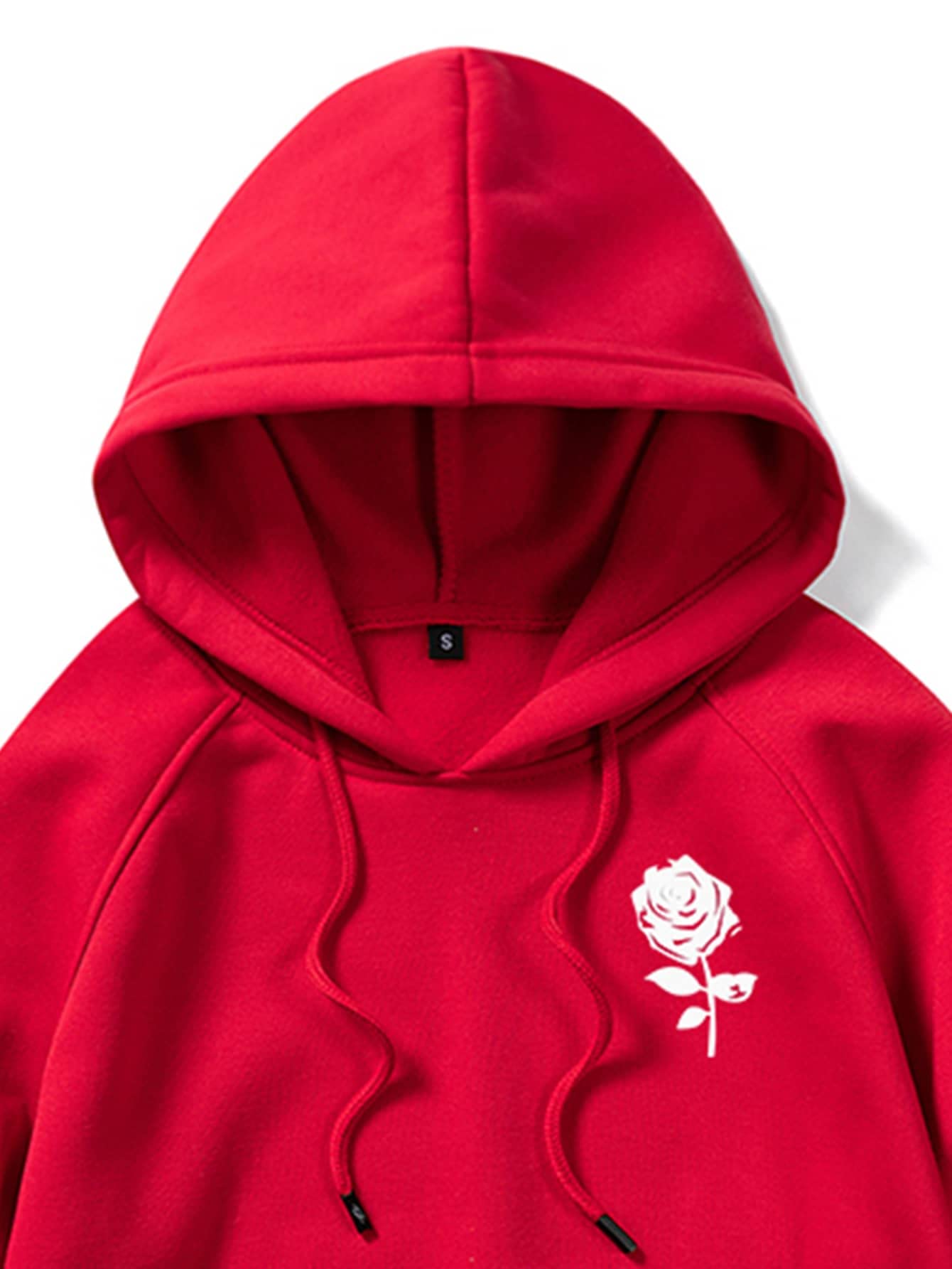 Floerns Men's Graphic Print Long Sleeve Drawstring Hoodie Pullover Sweatshirt