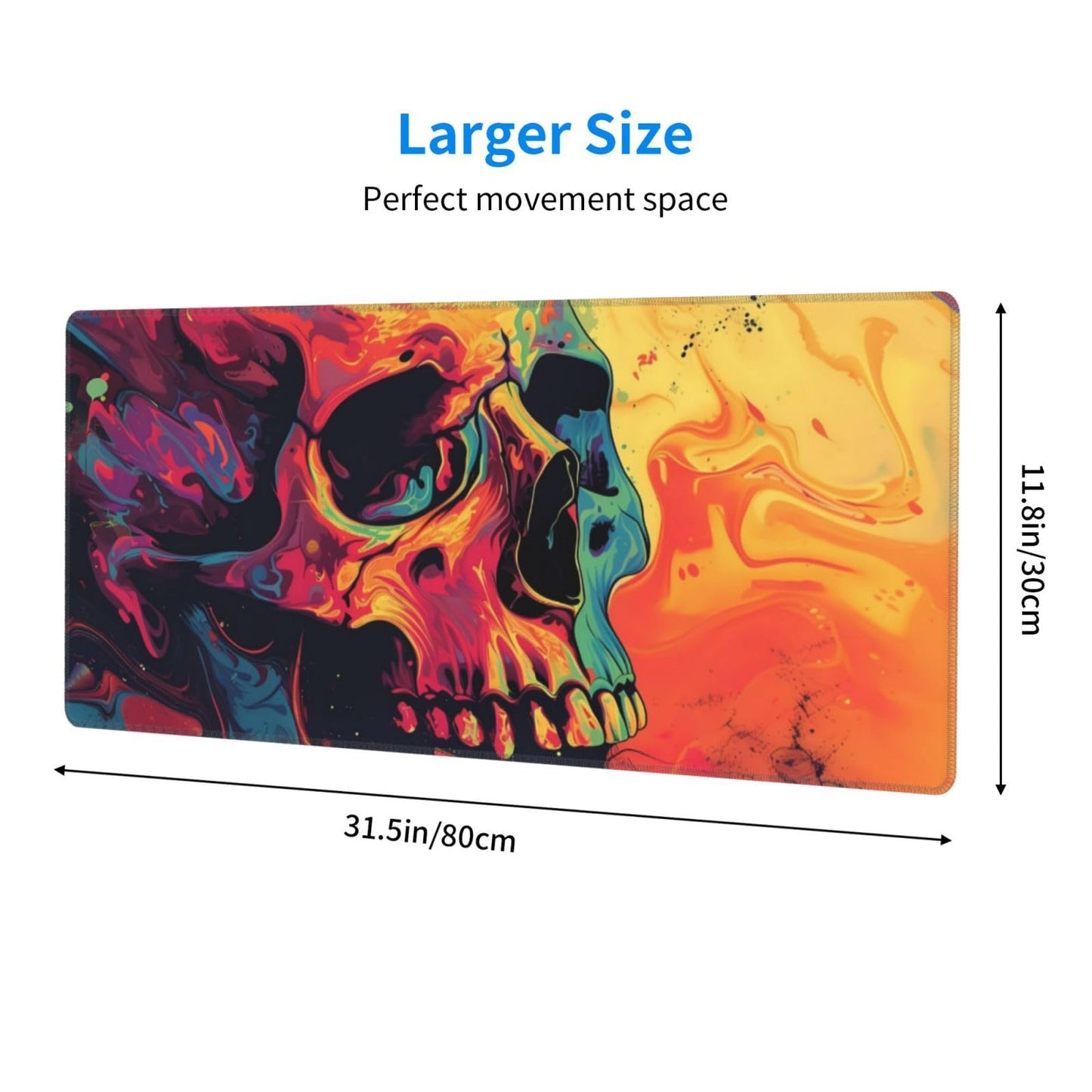 Japanese Mouse Pad, Large Japanese Desk Mat, XL Anime Gaming Keyboard Mat, Non-Slip Rubber Base, Big Extended Desk Protector for Home Office, 31.5”x11.8”