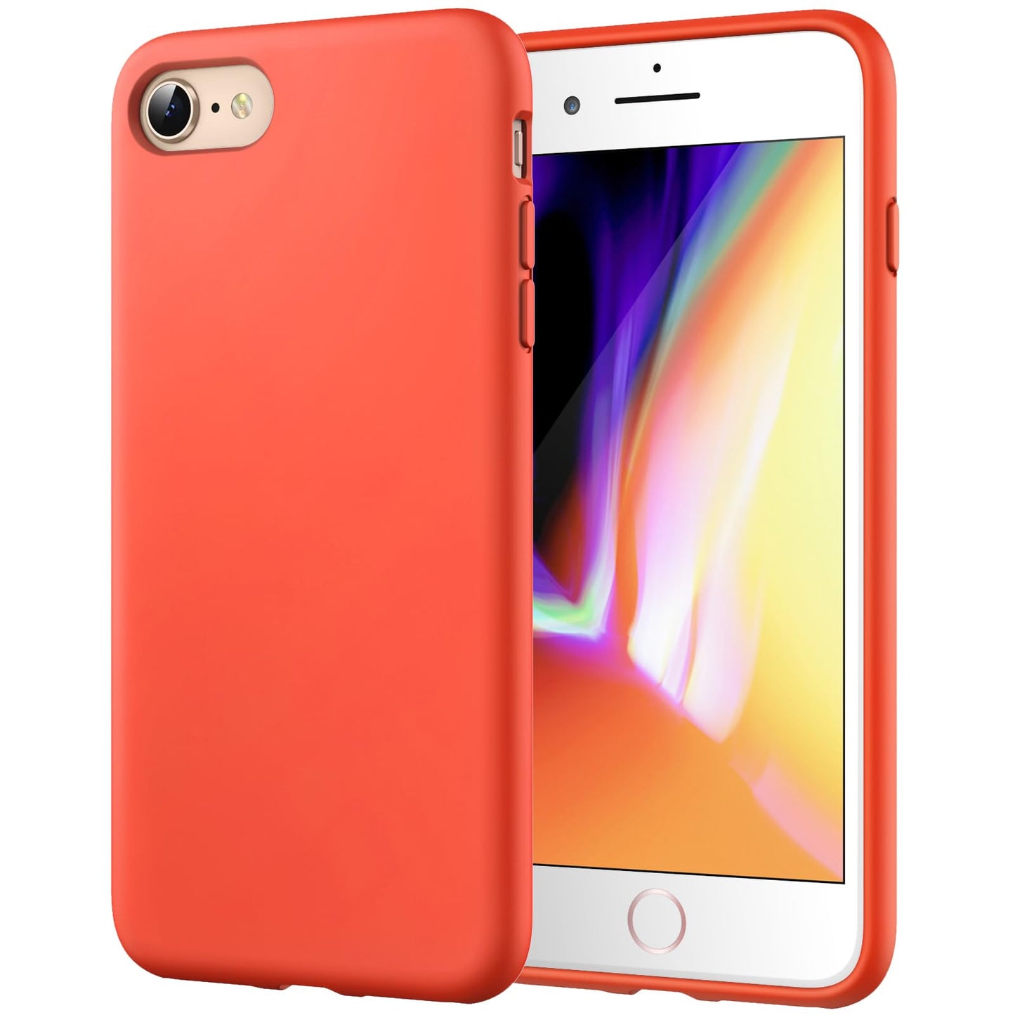 JETech Silicone Case for iPhone SE 3/2 (2022/2020 Edition), iPhone 8 and iPhone 7, 4.7-Inch, Silky-Soft Touch Full-Body Protective Case, Shockproof Cover with Microfiber Lining (Black)