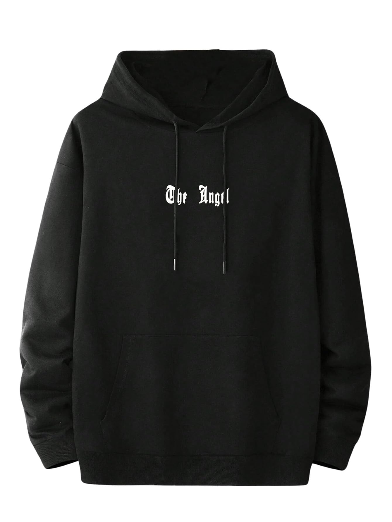 Floerns Men's Graphic Print Long Sleeve Drawstring Hoodie Pullover Sweatshirt