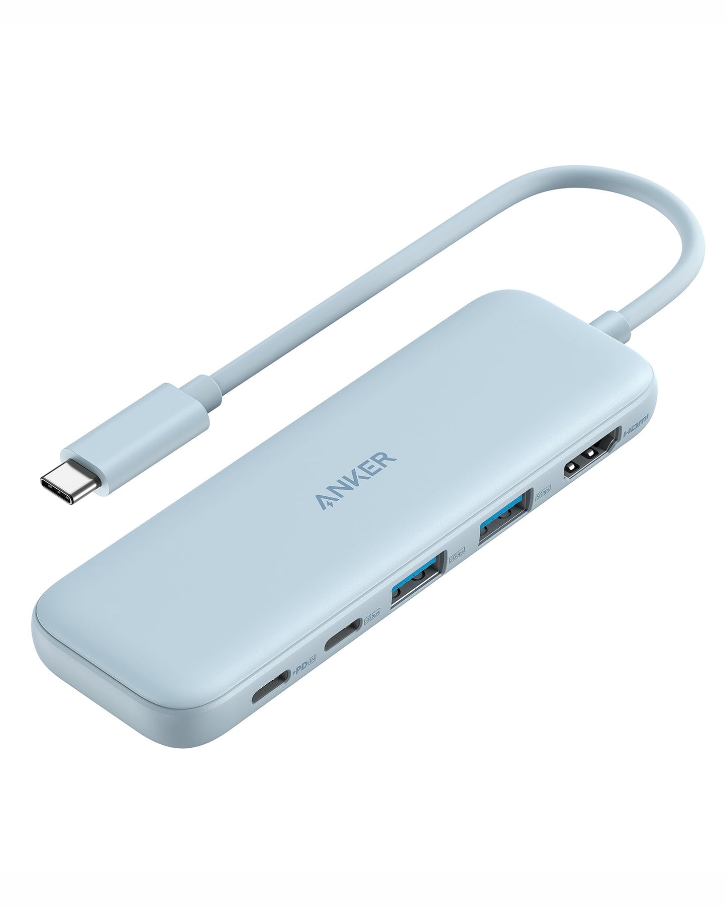 Anker 332 USB-C Hub (5-in-1) with 4K HDMI Display, 5Gbps - and 2 5Gbps USB-A Data Ports and for MacBook Pro, MacBook Air, Dell XPS, Lenovo Thinkpad, HP Laptops and More
