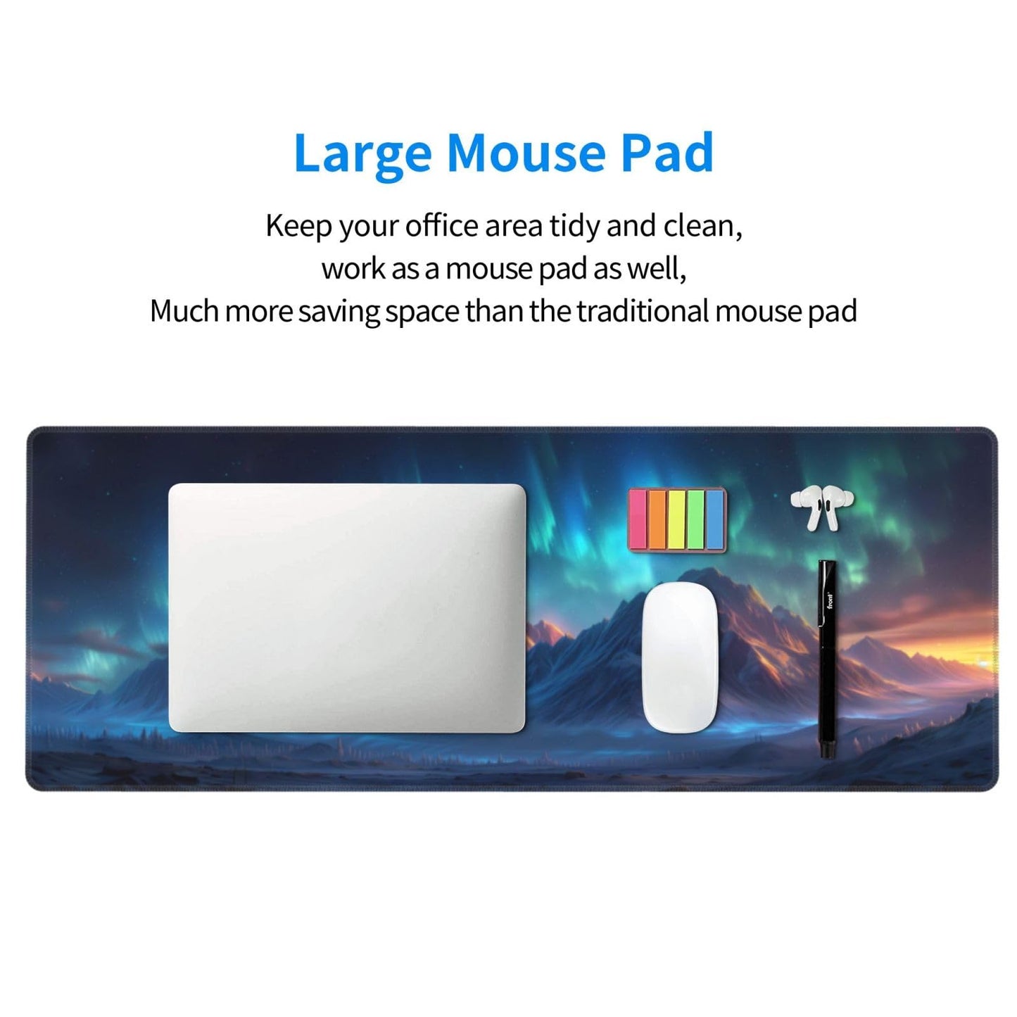 Japanese Mouse Pad, Large Japanese Desk Mat, XL Anime Gaming Keyboard Mat, Non-Slip Rubber Base, Big Extended Desk Protector for Home Office, 31.5”x11.8”