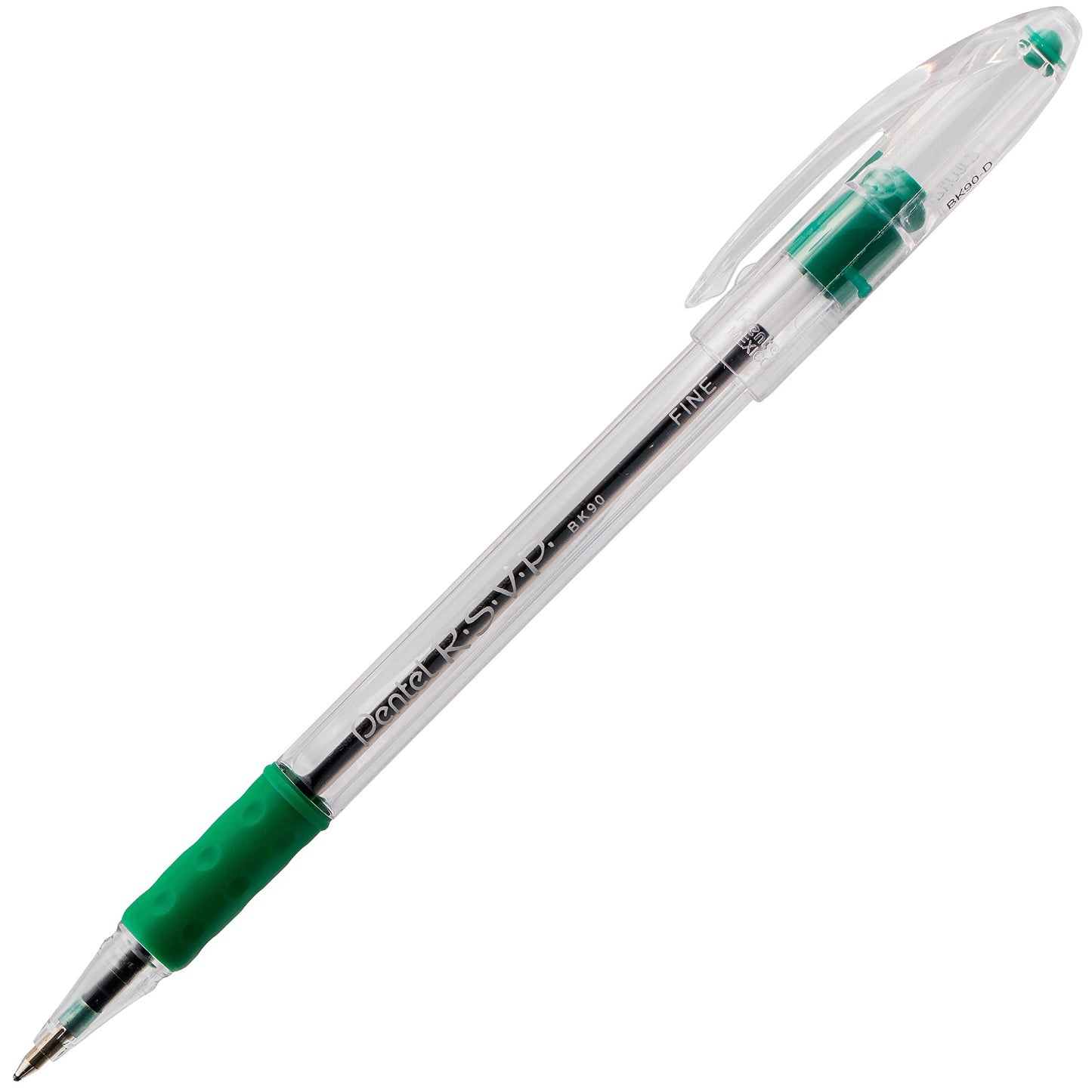 Pentel RSVP Ballpoint Pen, Fine Line, (0.7mm), Black Ink, Pack of 2 (BK90BP2A)