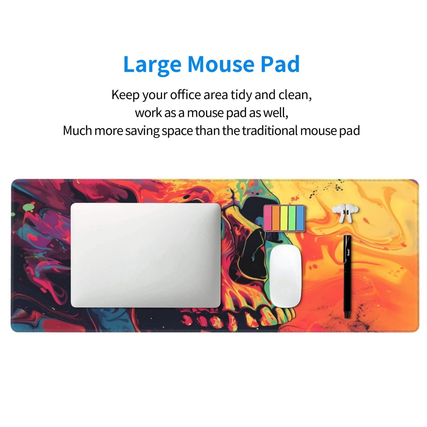 Japanese Mouse Pad, Large Japanese Desk Mat, XL Anime Gaming Keyboard Mat, Non-Slip Rubber Base, Big Extended Desk Protector for Home Office, 31.5”x11.8”