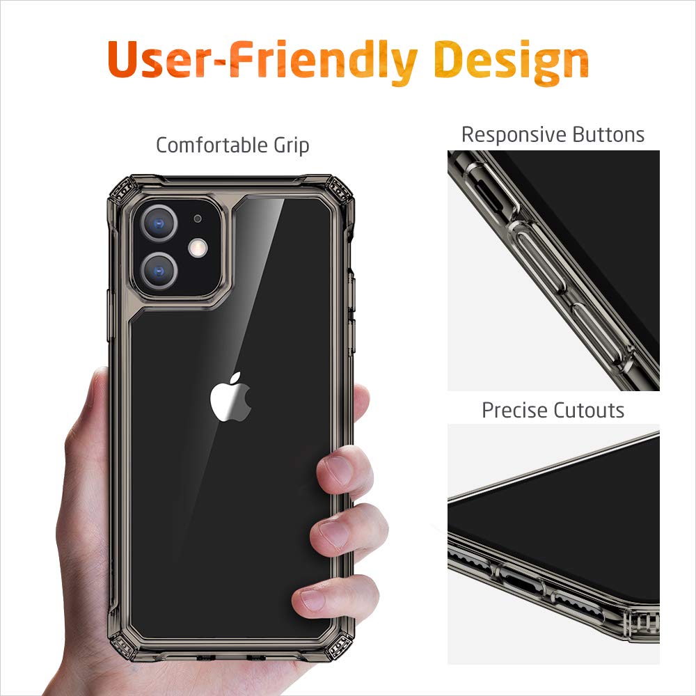 ESR Air Armor Case, Compatible with iPhone 13 Pro Max Case, Military-Grade Drop Protection, Shock-Absorbing Corners, Yellowing-Resistant Hard Back, Scratch Resistant, Clear