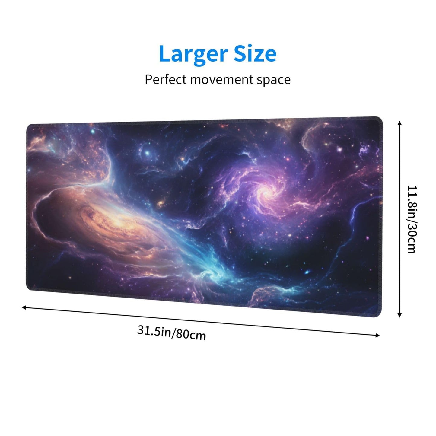 Japanese Mouse Pad, Large Japanese Desk Mat, XL Anime Gaming Keyboard Mat, Non-Slip Rubber Base, Big Extended Desk Protector for Home Office, 31.5”x11.8”