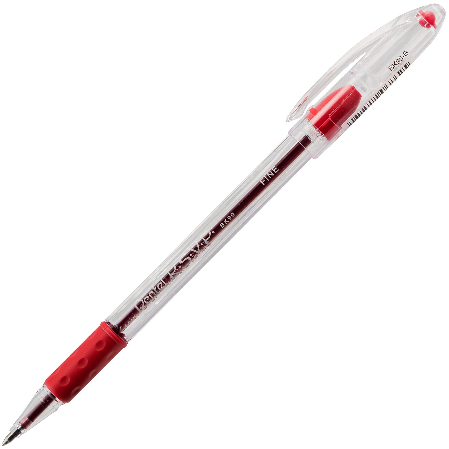 Pentel RSVP Ballpoint Pen, Fine Line, (0.7mm), Black Ink, Pack of 2 (BK90BP2A)