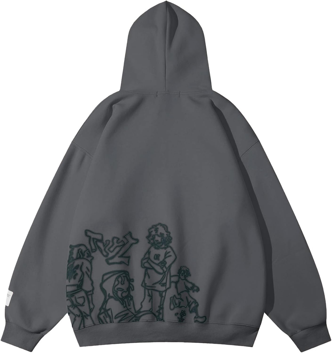 Aelfric Eden Mens Graphic Oversized Hoodie Cartoon Character Print Streetwear Casual hoodies y2k Hooded Sweatshirt