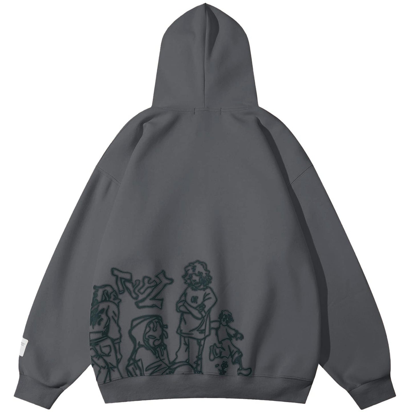 Aelfric Eden Mens Graphic Oversized Hoodie Cartoon Character Print Streetwear Casual hoodies y2k Hooded Sweatshirt