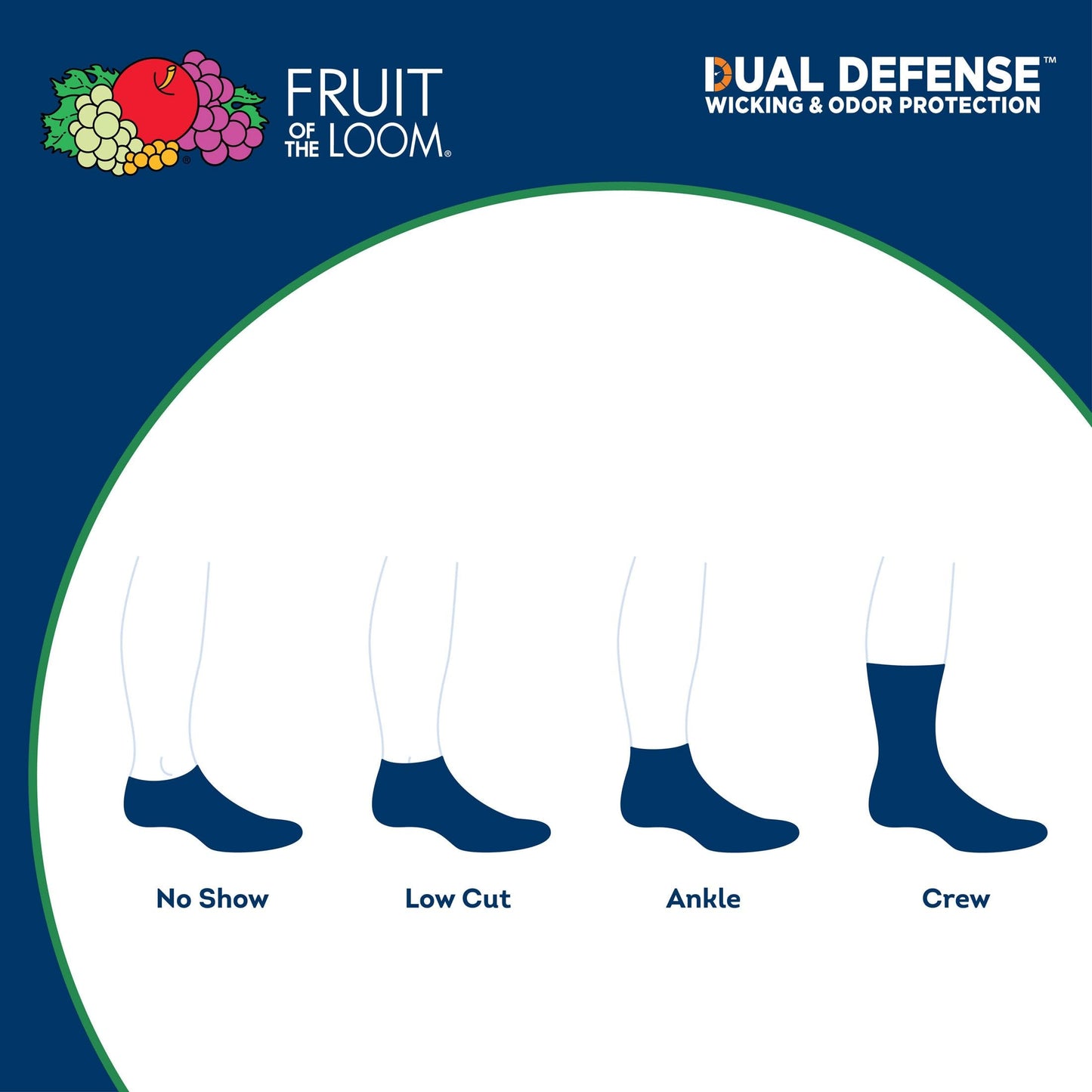 Fruit of the Loom Men's Dual Defense Ankle Socks (12 Pack)