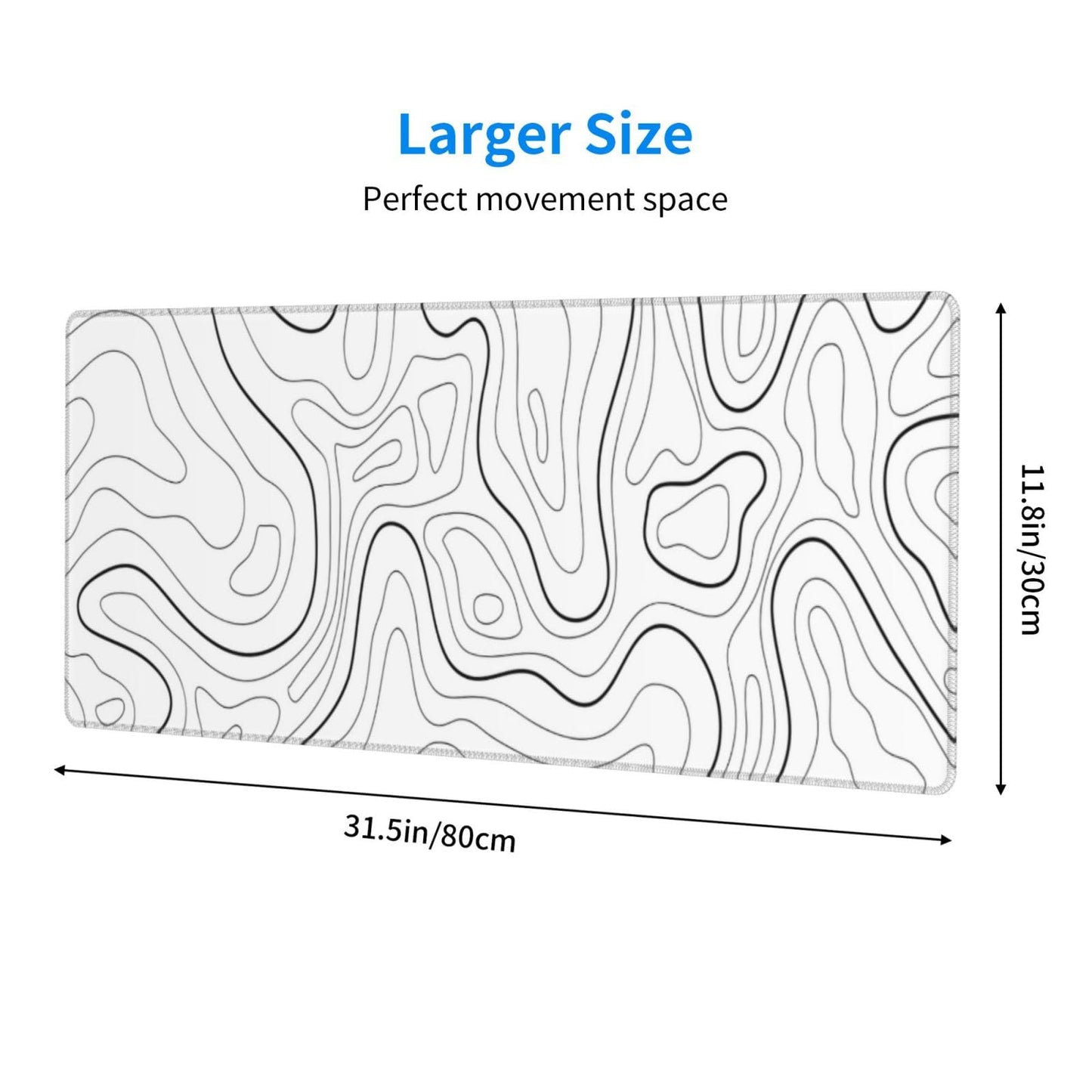 Japanese Mouse Pad, Large Japanese Desk Mat, XL Anime Gaming Keyboard Mat, Non-Slip Rubber Base, Big Extended Desk Protector for Home Office, 31.5”x11.8”