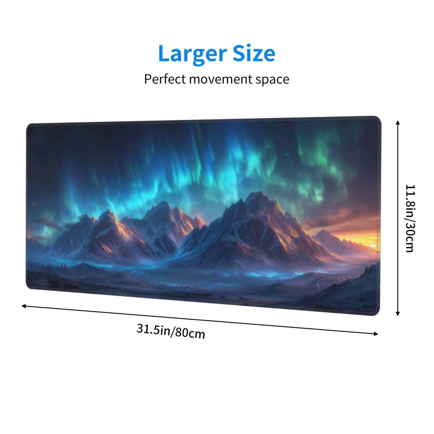 Japanese Mouse Pad, Large Japanese Desk Mat, XL Anime Gaming Keyboard Mat, Non-Slip Rubber Base, Big Extended Desk Protector for Home Office, 31.5”x11.8”