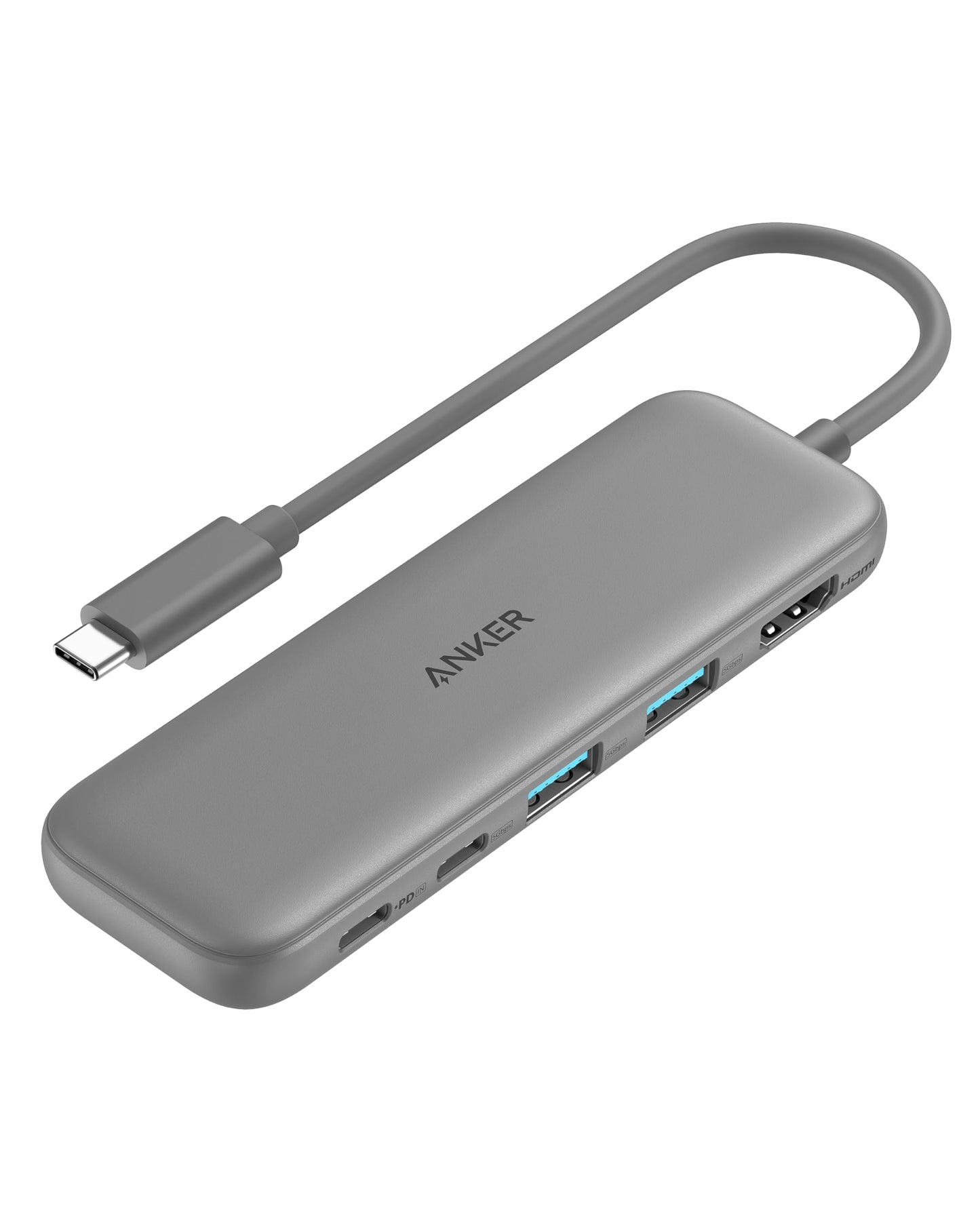 Anker 332 USB-C Hub (5-in-1) with 4K HDMI Display, 5Gbps - and 2 5Gbps USB-A Data Ports and for MacBook Pro, MacBook Air, Dell XPS, Lenovo Thinkpad, HP Laptops and More