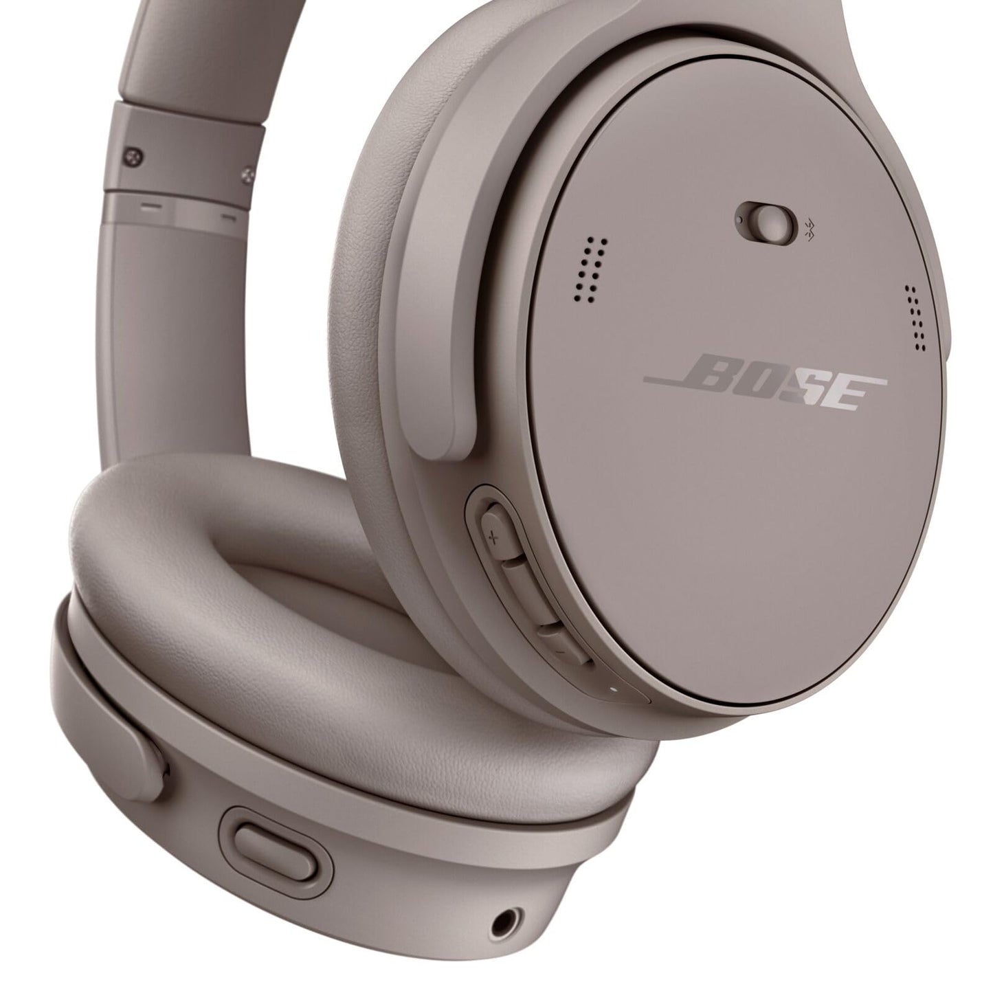Bose QuietComfort Bluetooth Headphones, Wireless Headphones, Over Ear Noise Cancelling Headphones with Mic, Up To 24 Hours of Battery Life, White Smoke