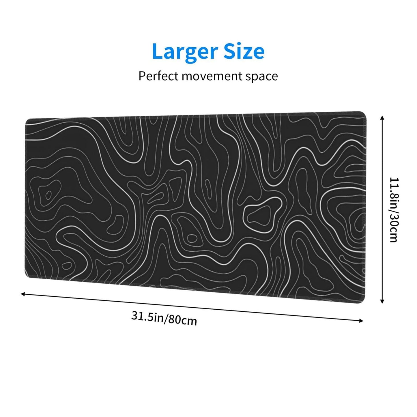 Japanese Mouse Pad, Large Japanese Desk Mat, XL Anime Gaming Keyboard Mat, Non-Slip Rubber Base, Big Extended Desk Protector for Home Office, 31.5”x11.8”