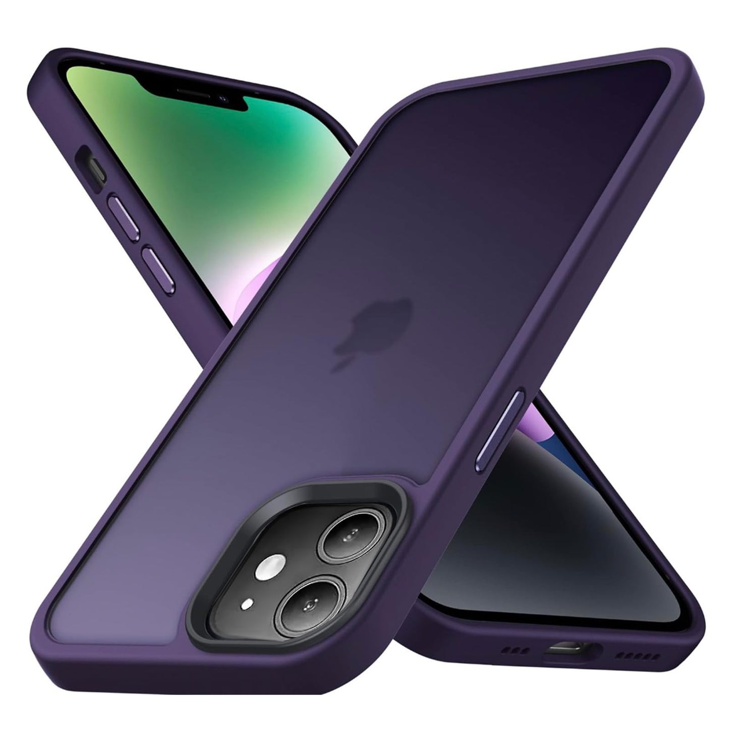 Designed for iPhone 12 & iPhone 12 Pro Case, [Support Wireless Charging] Silicone Soft Anti-Scratch Shockproof Protective Slim Translucent Phone Case for iPhone 12/12 Pro 6.1 inch,Green