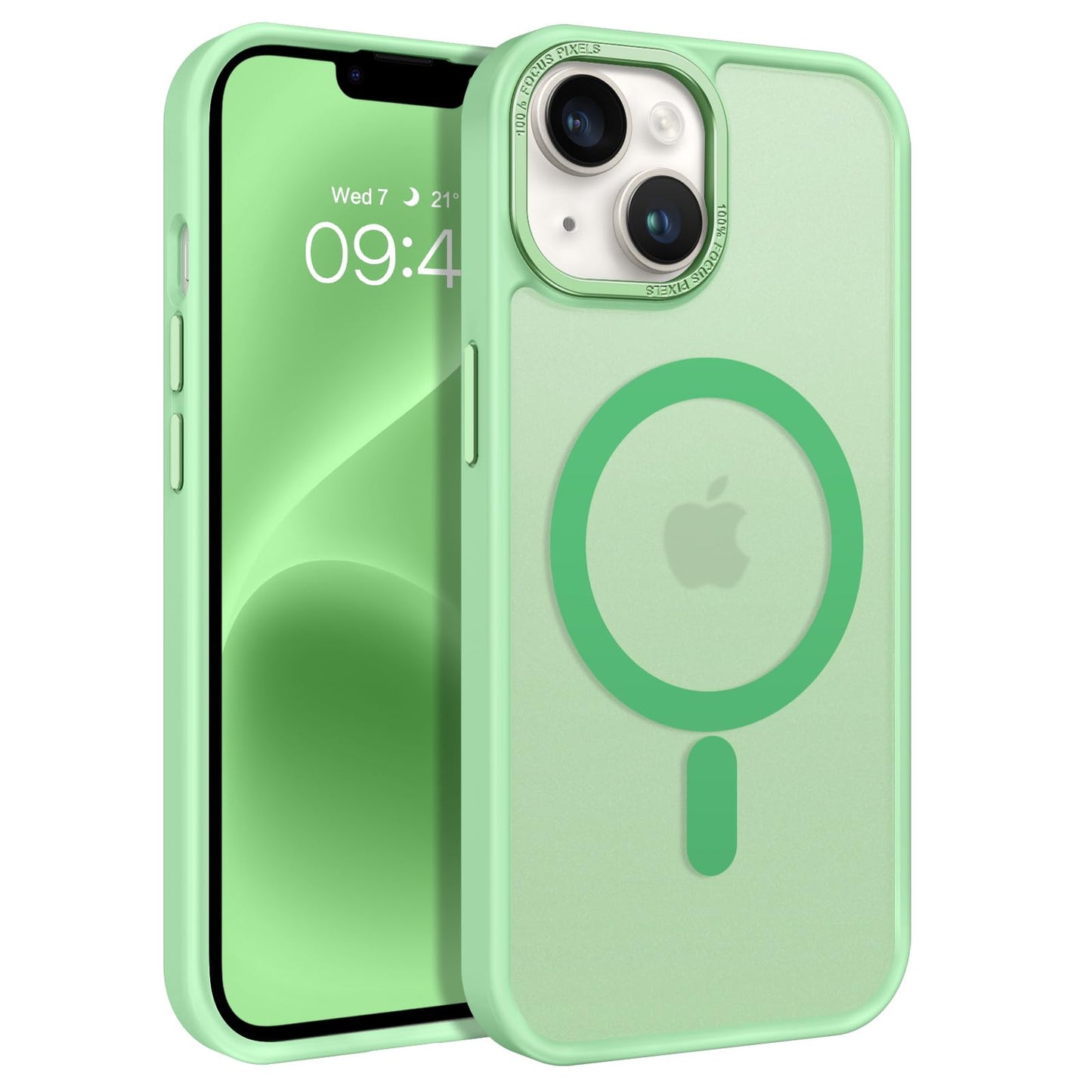 BENTOBEN Magnetic for iPhone 13 Case & iPhone 14 Case [Compatible with Magsafe] Translucent Matte Phone Case iPhone 13/14 Slim Fit Shockproof Women Men Protective Cover for iPhone 13/14 6.1", Hot Pink