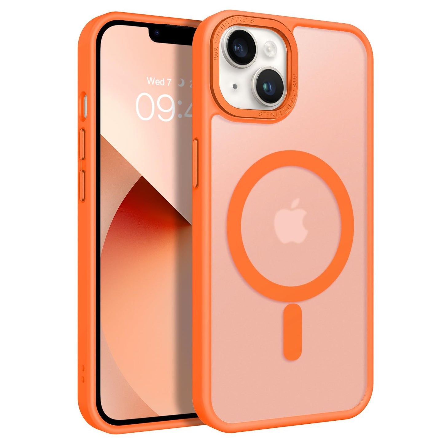 BENTOBEN Magnetic for iPhone 13 Case & iPhone 14 Case [Compatible with Magsafe] Translucent Matte Phone Case iPhone 13/14 Slim Fit Shockproof Women Men Protective Cover for iPhone 13/14 6.1", Hot Pink