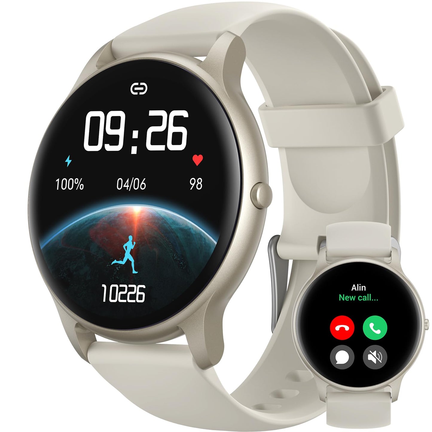 Parsonver Smart Watch for Men Women(Answer/Make Calls), HD Screen Fitness Tracker IP68 Waterproof 100+ Sport Modes, Heart Rate Sleep Monitor, Pedometer, Smartwatch for Android Phones/iPhone Compatible