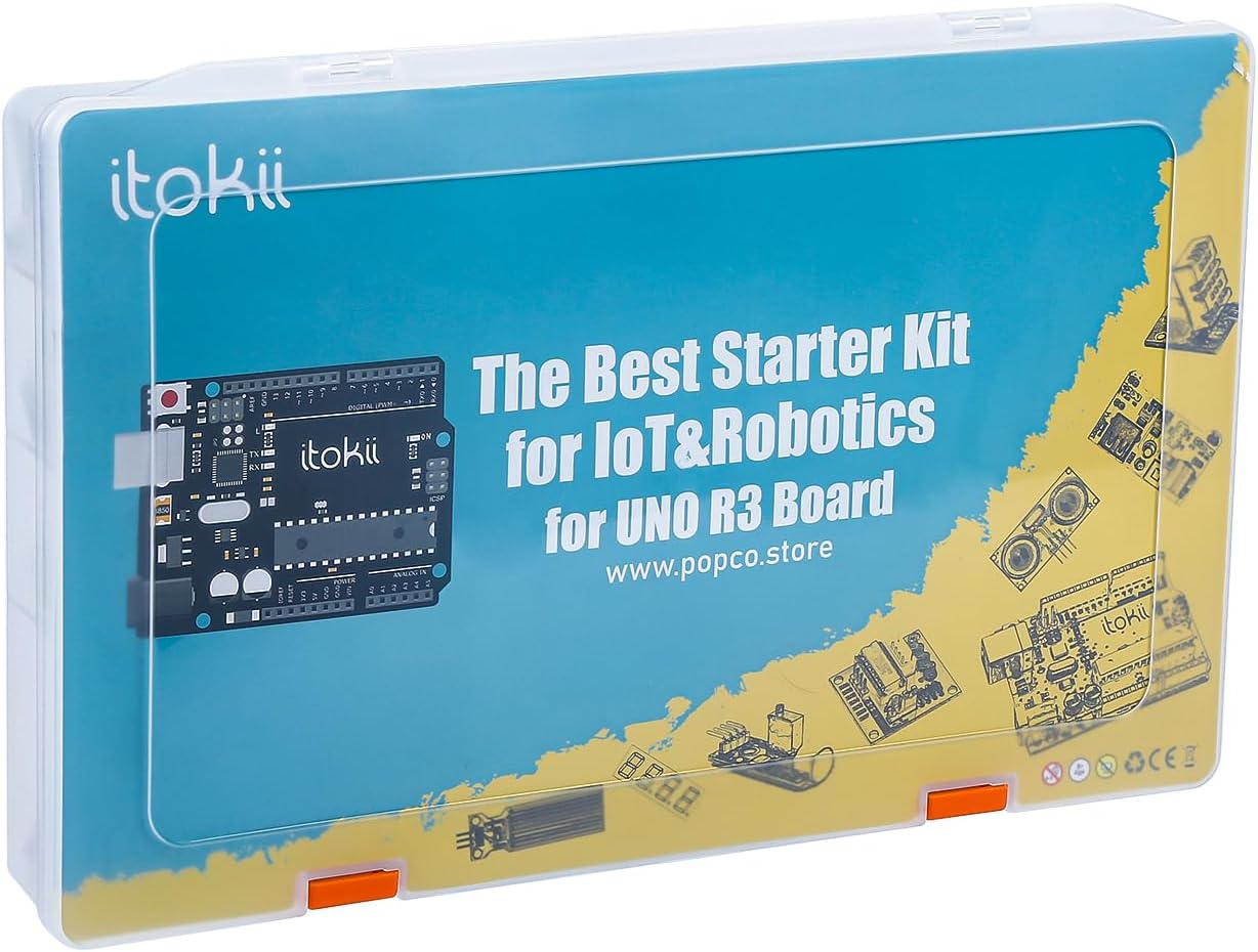 Uno R3 Starter Kit with Board Included. The Best Kit to Start in The Arduino World. for Beginners and Advanced Users. Use Arduino IDE for Setup. More Than 30 Components