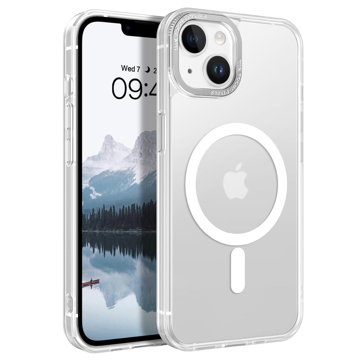 BENTOBEN Magnetic for iPhone 13 Case & iPhone 14 Case [Compatible with Magsafe] Translucent Matte Phone Case iPhone 13/14 Slim Fit Shockproof Women Men Protective Cover for iPhone 13/14 6.1", Hot Pink