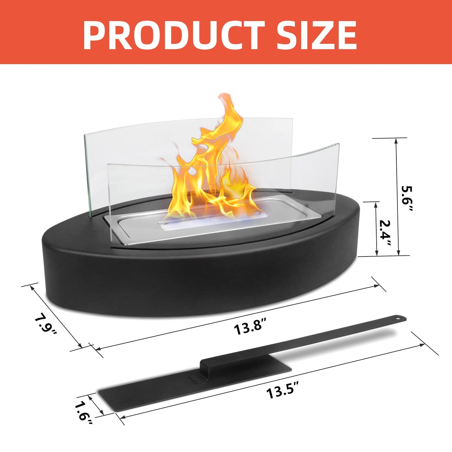 2024 New Tabletop Fire Pit,Woodgrain Portable Table Top Firepit Outdoor Indoor Table top Fireplace Smores Maker for Family Dinner Party Patio Balcony Backyard Housewarming Table Decor