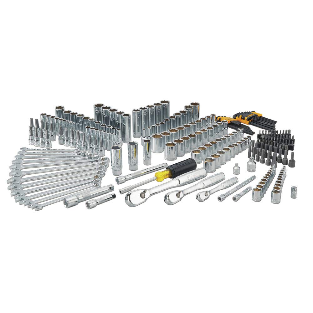 DEWALT Mechanics Tool Set, 1/4" & 3/8" & 1/2" Drive, SAE/Metric, 205-piece (DWMT81534)