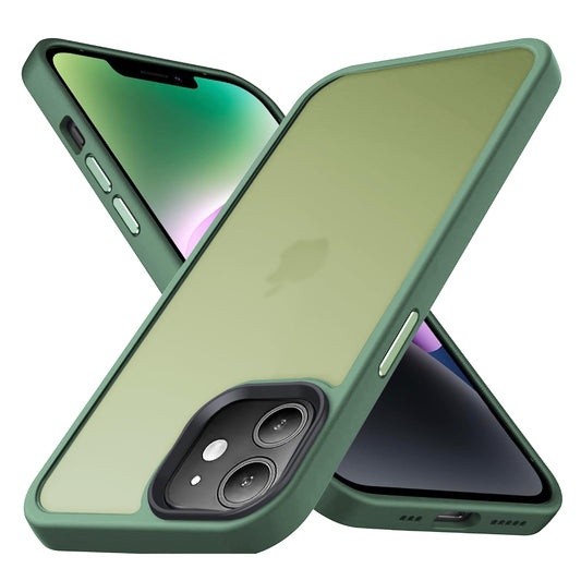 Designed for iPhone 12 & iPhone 12 Pro Case, [Support Wireless Charging] Silicone Soft Anti-Scratch Shockproof Protective Slim Translucent Phone Case for iPhone 12/12 Pro 6.1 inch,Green