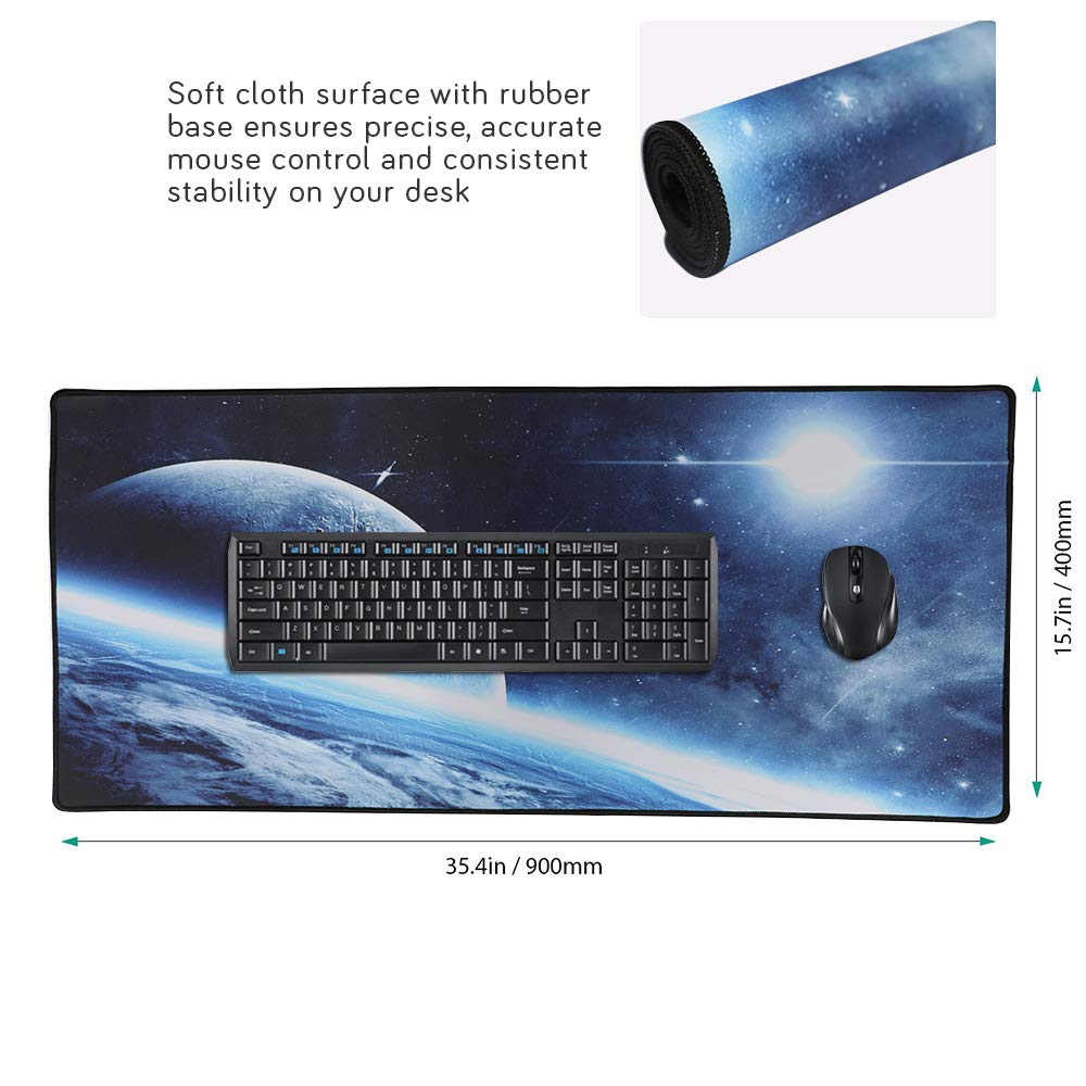 XXL Professional Large Mouse Pad & Computer Game Mouse Mat (35.4x15.7x0.1IN, Map) (90 * 40 Map)