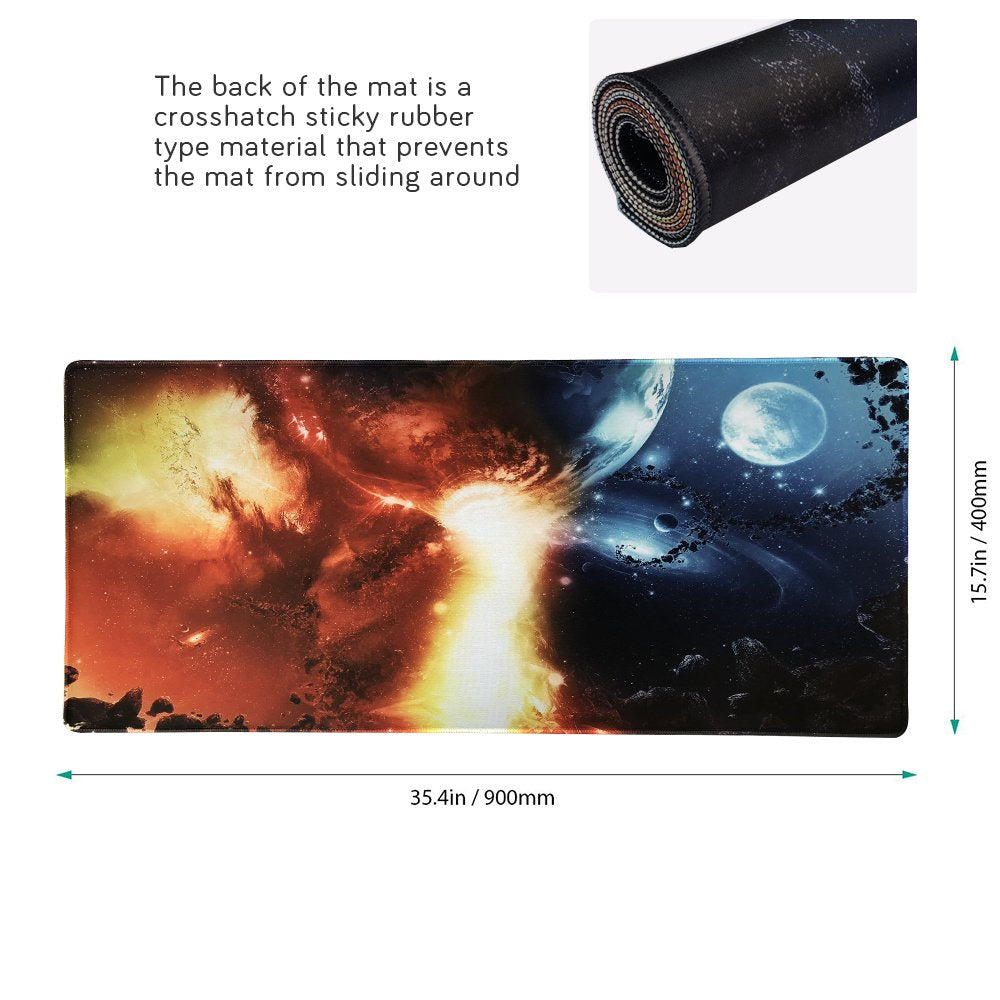 XXL Professional Large Mouse Pad & Computer Game Mouse Mat (35.4x15.7x0.1IN, Map) (90 * 40 Map)