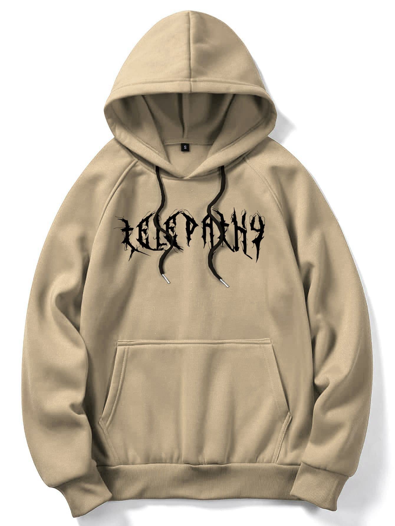 Floerns Men's Graphic Print Long Sleeve Drawstring Hoodie Pullover Sweatshirt