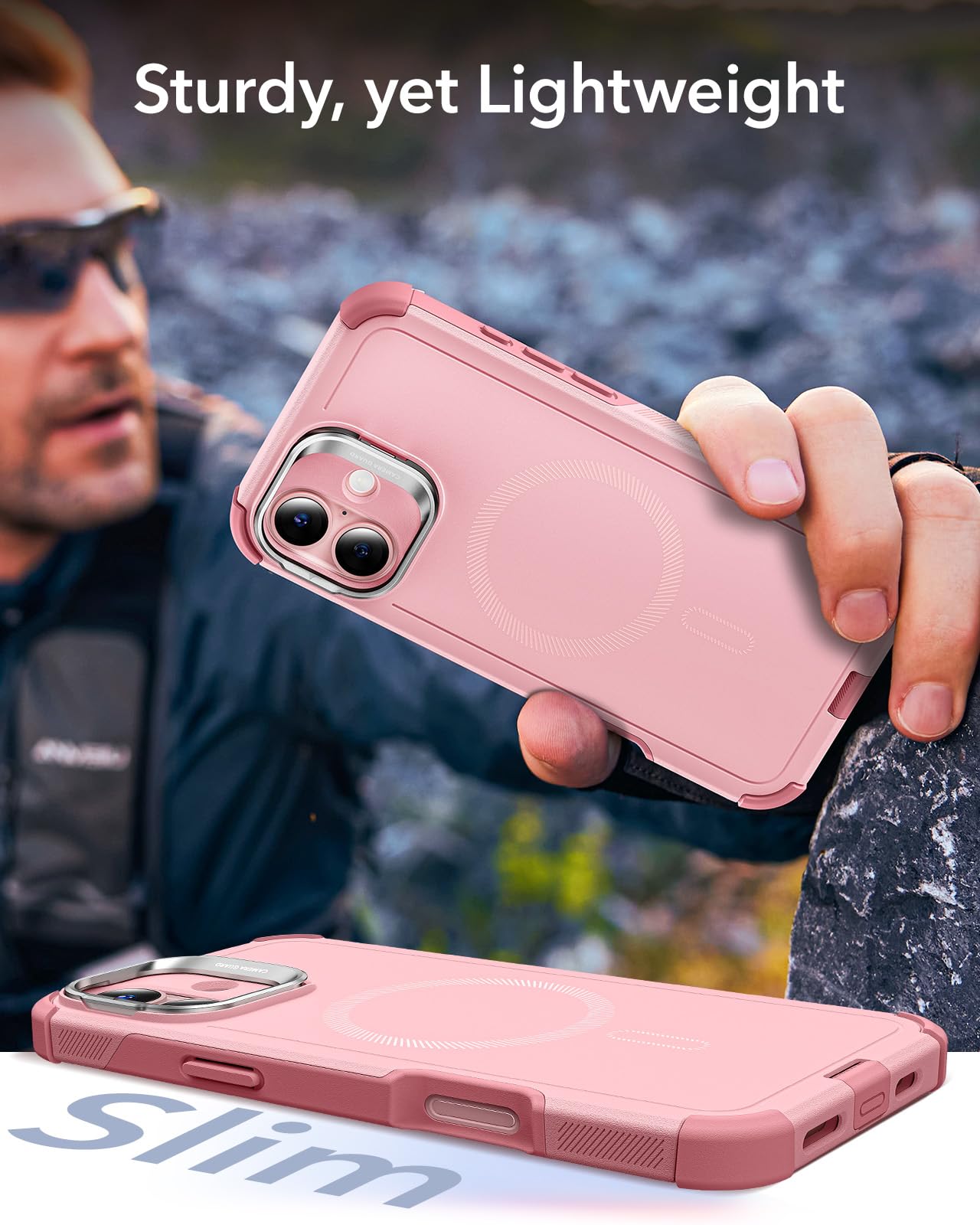 ESR Air Armor Case, Compatible with iPhone 13 Pro Max Case, Military-Grade Drop Protection, Shock-Absorbing Corners, Yellowing-Resistant Hard Back, Scratch Resistant, Clear